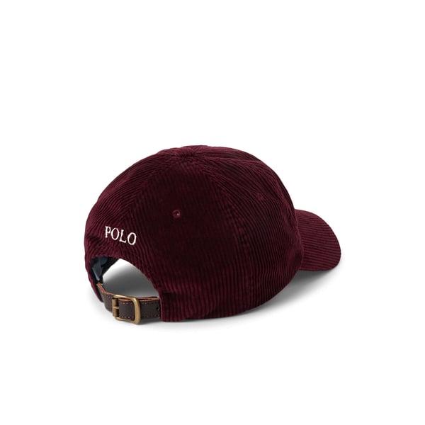 Casquette logo en velours côtelé