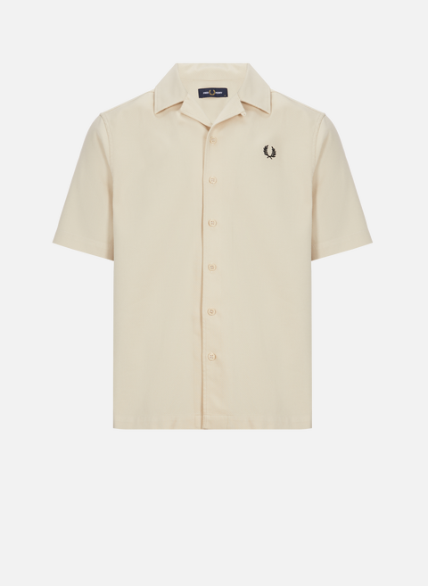 Beige cotton shirtFRED PERRY 