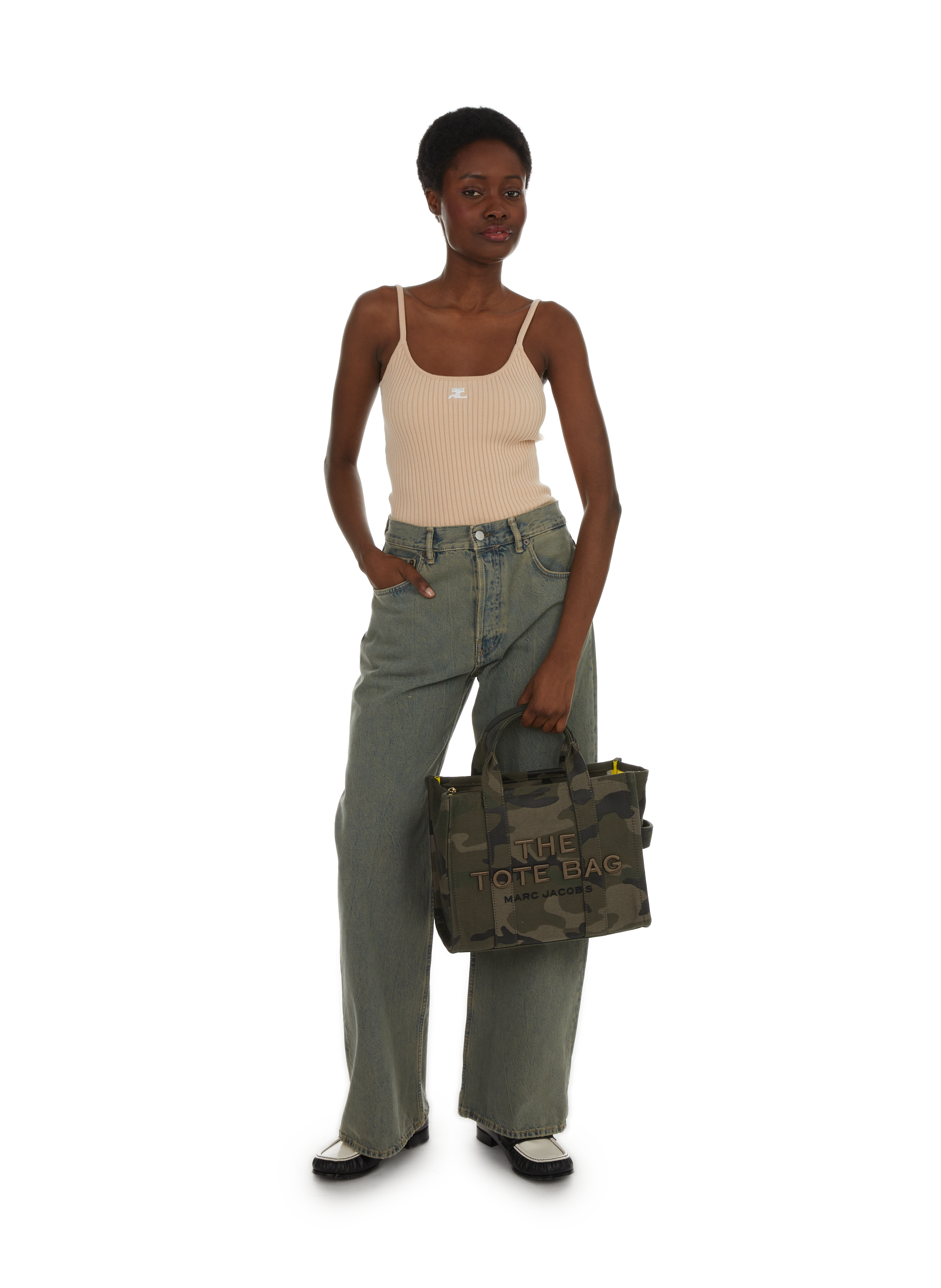 Sac cabas The Camo Jacquard Medium Tote Bag MARC JACOBS Vert