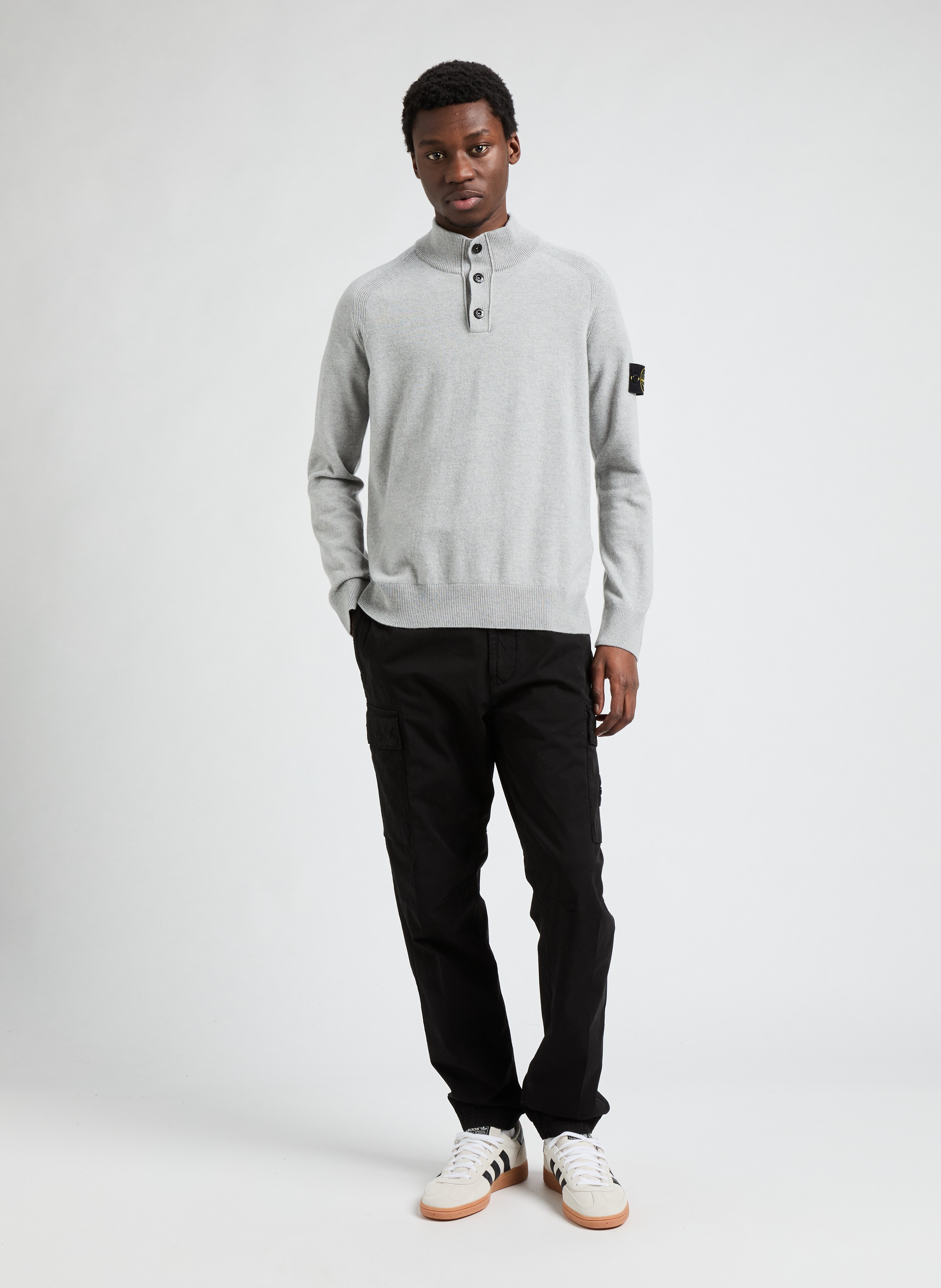 Pull en laine STONE ISLAND Gris