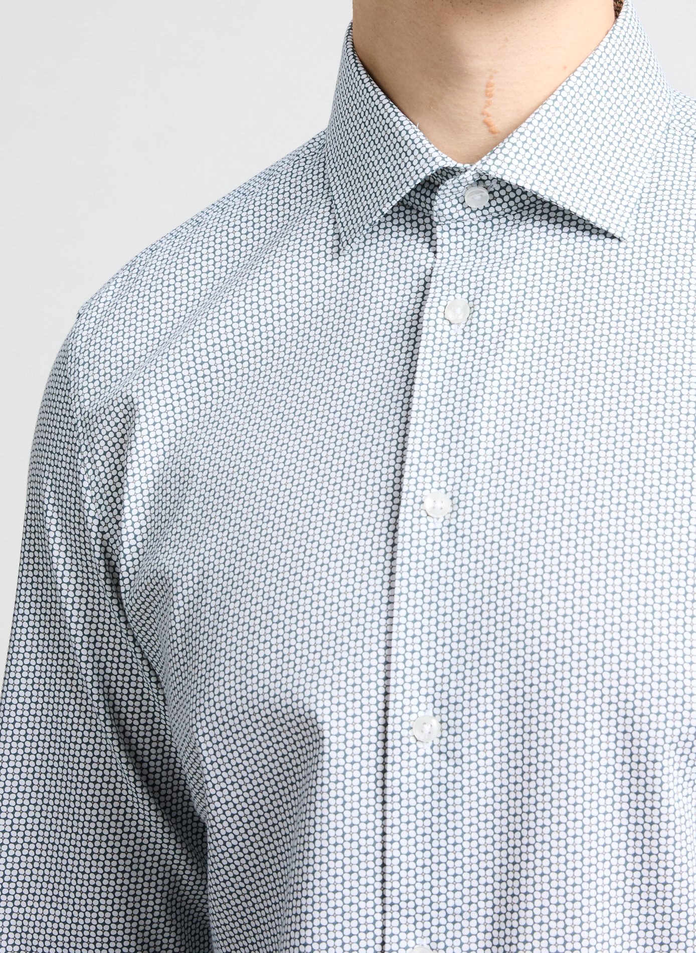 Cotton patterned shirt Green