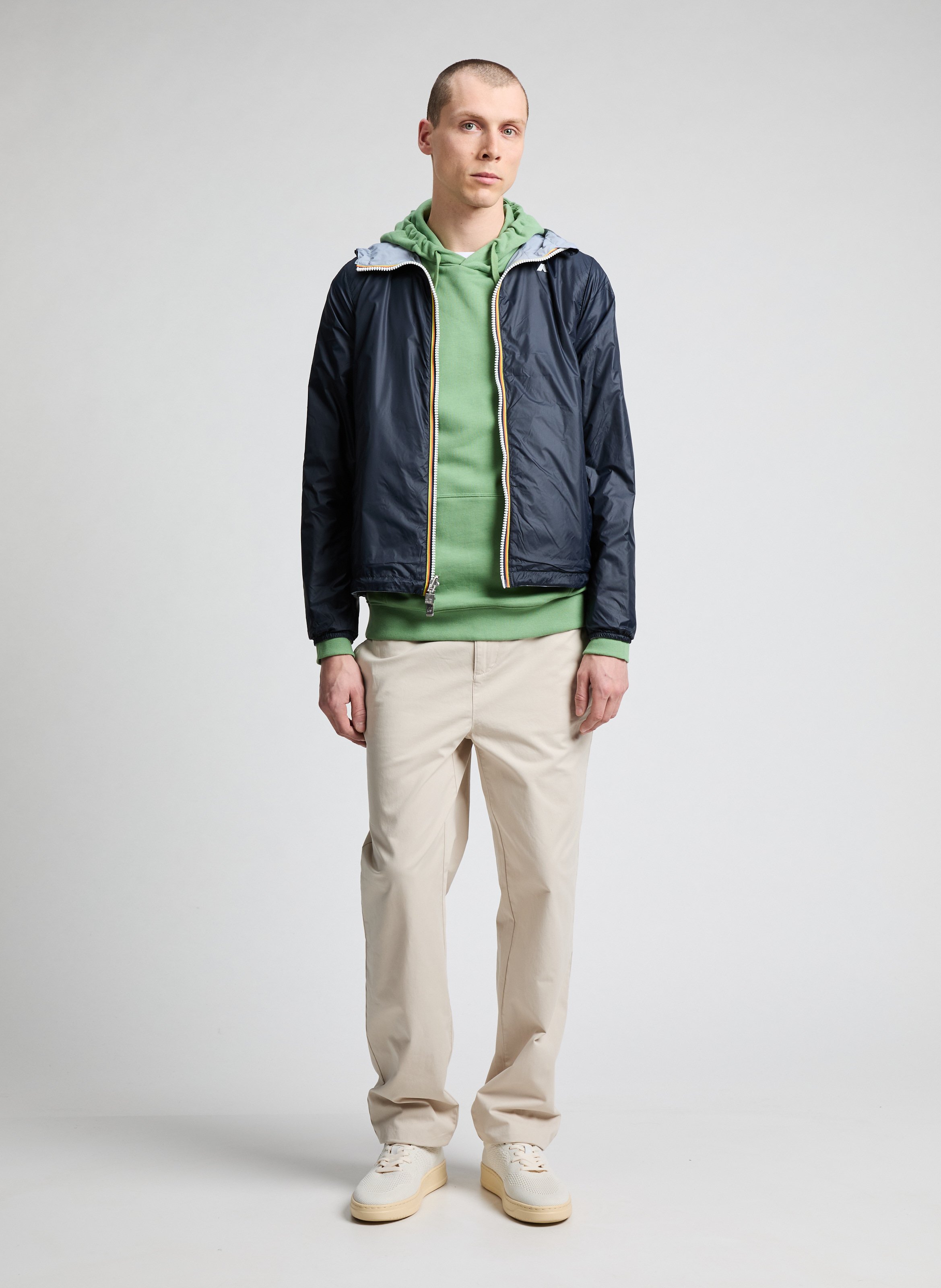 Veste droite coupe-vent K-WAY Gris