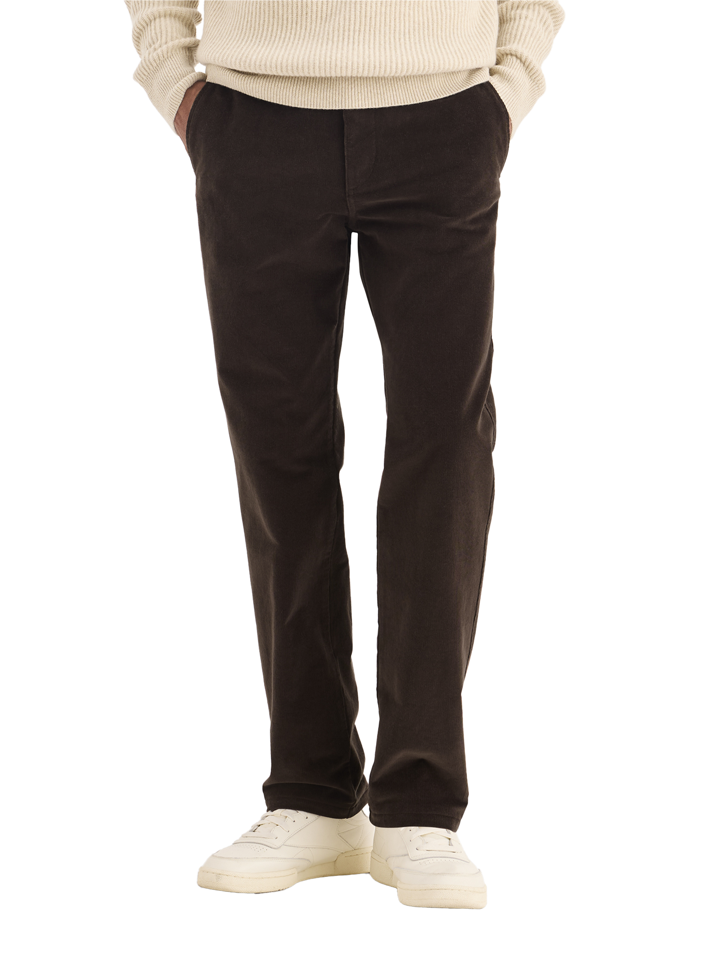 DOCKERS Pantalon droit en coton Marron
