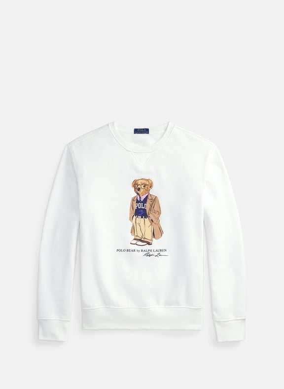 Printed sweatshirt in mixed cotton White by POLO RALPH LAUREN POLO RALPH LAUREN Printed sweatshirt in mixed cotton White