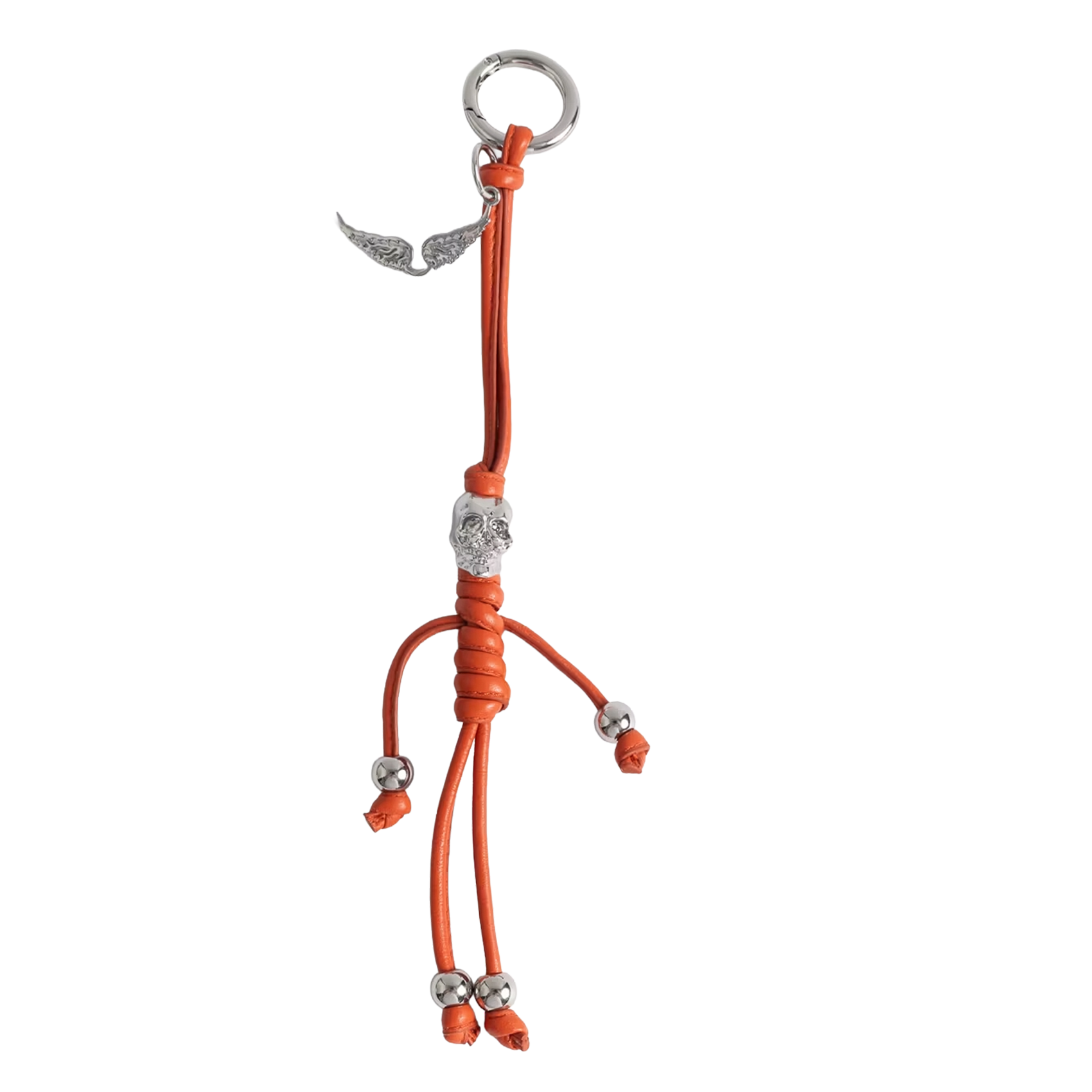 Porte-clé en cuir skull ZADIG&VOLTAIRE Orange