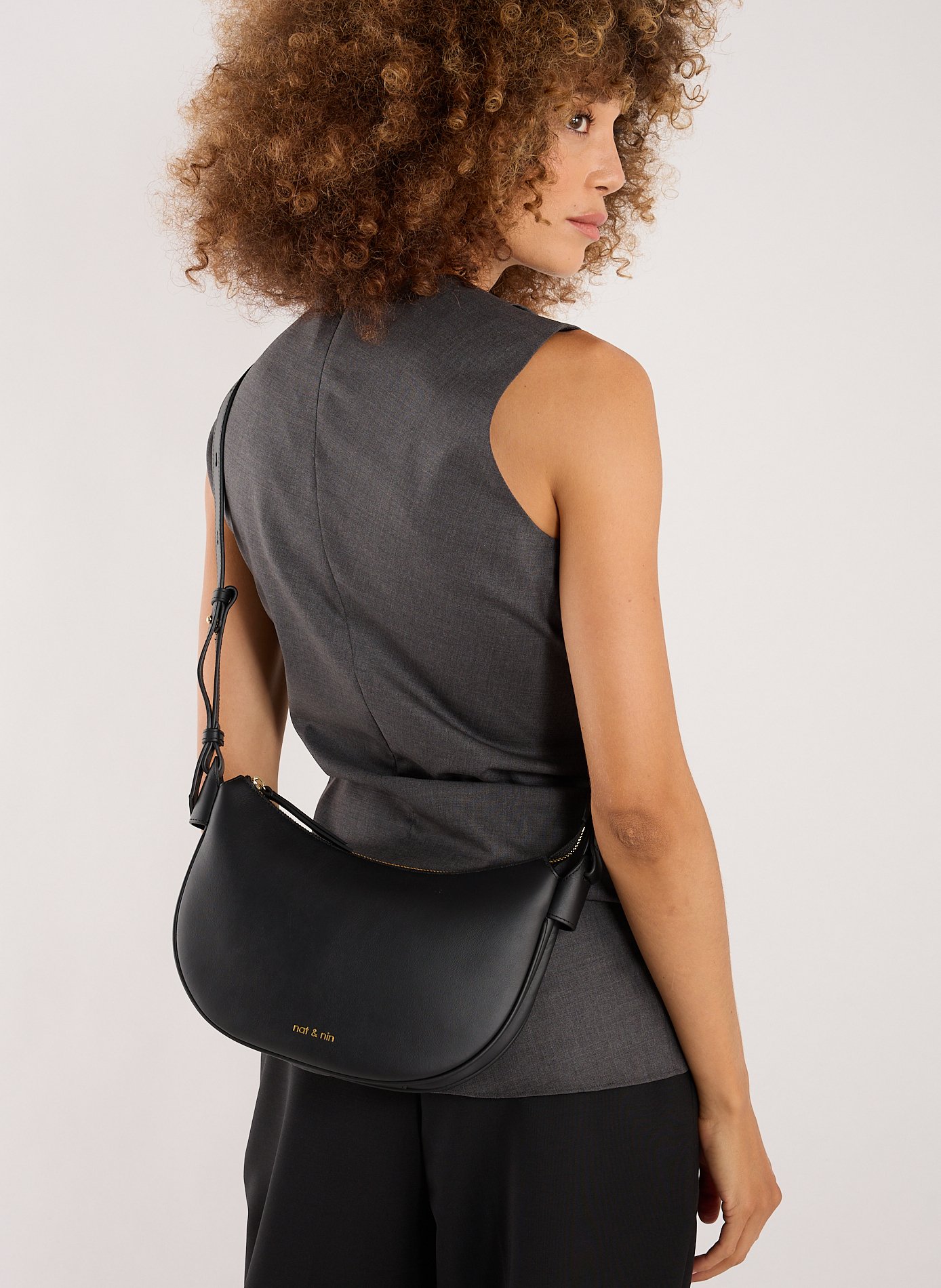 Moon Shoulder Bag NAT & NIN Black