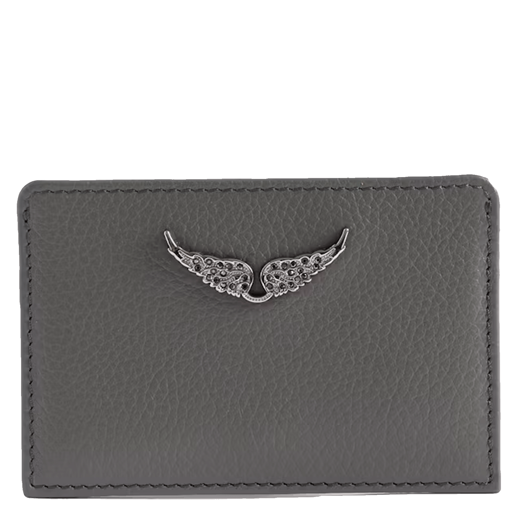 Porte cartes en cuir zv pass ZADIG&VOLTAIRE Gris