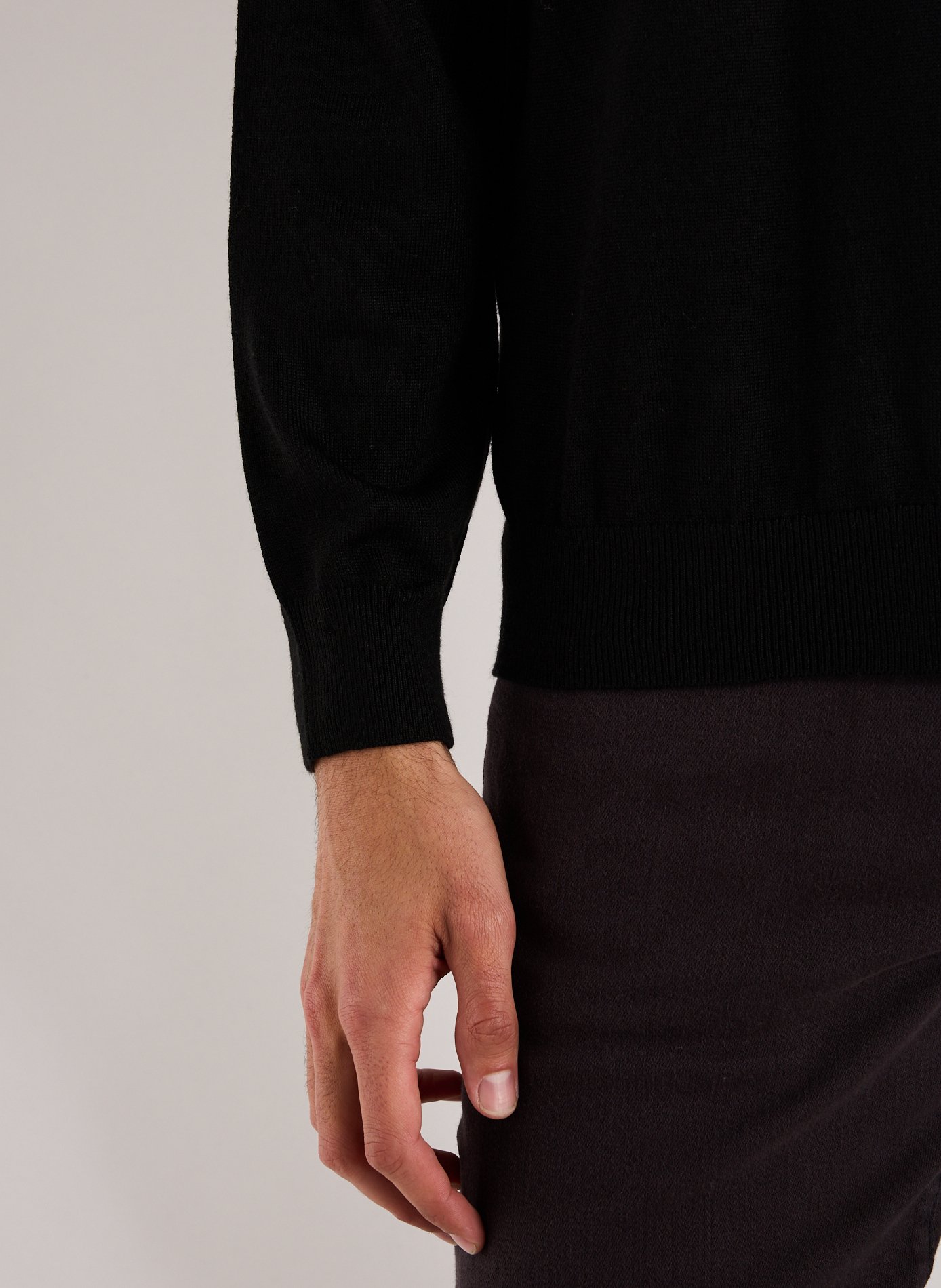 Wool-blend round-neck jumper ARMANI EXCHANGE Black