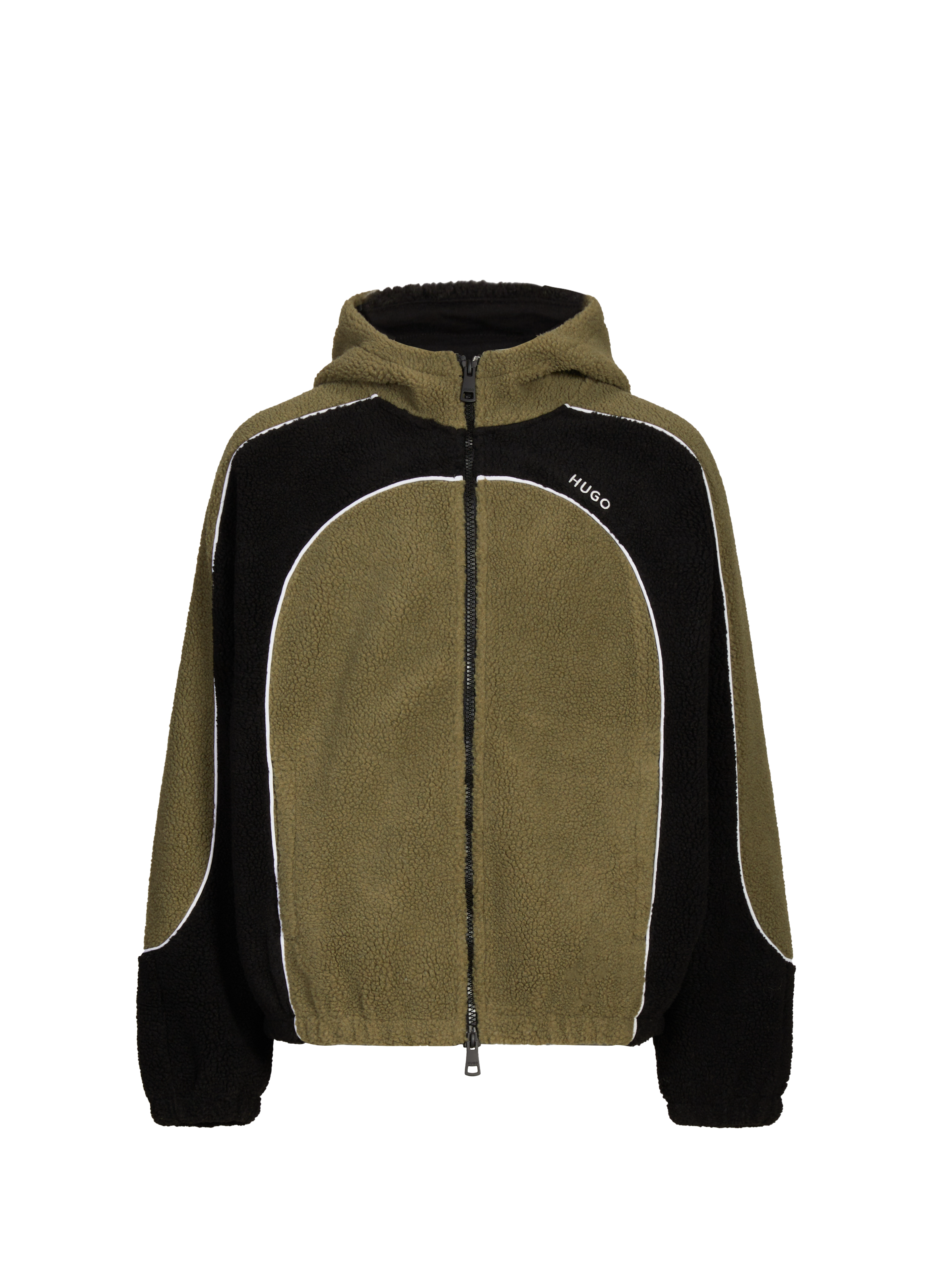 HUGO BLUE Veste polaire à capuche Kaki