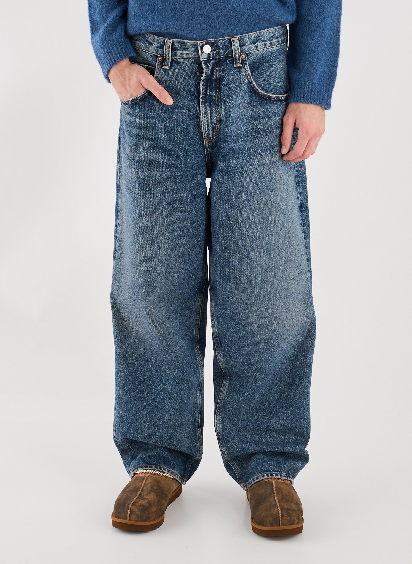 Jean ample en coton AGOLDE Bleu