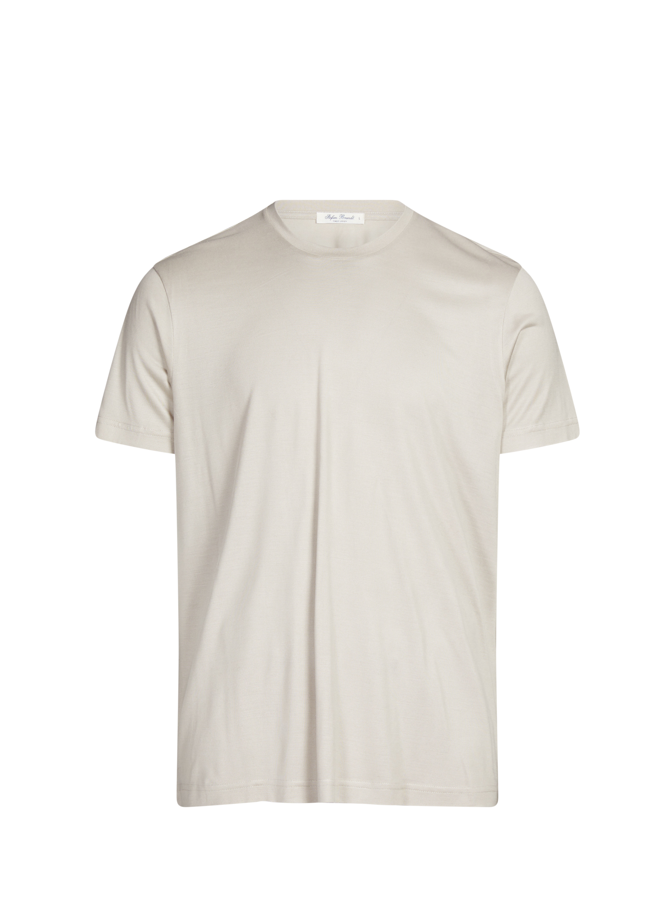 Straight silk short-sleeve T-shirt STEFAN BRANDT Brown