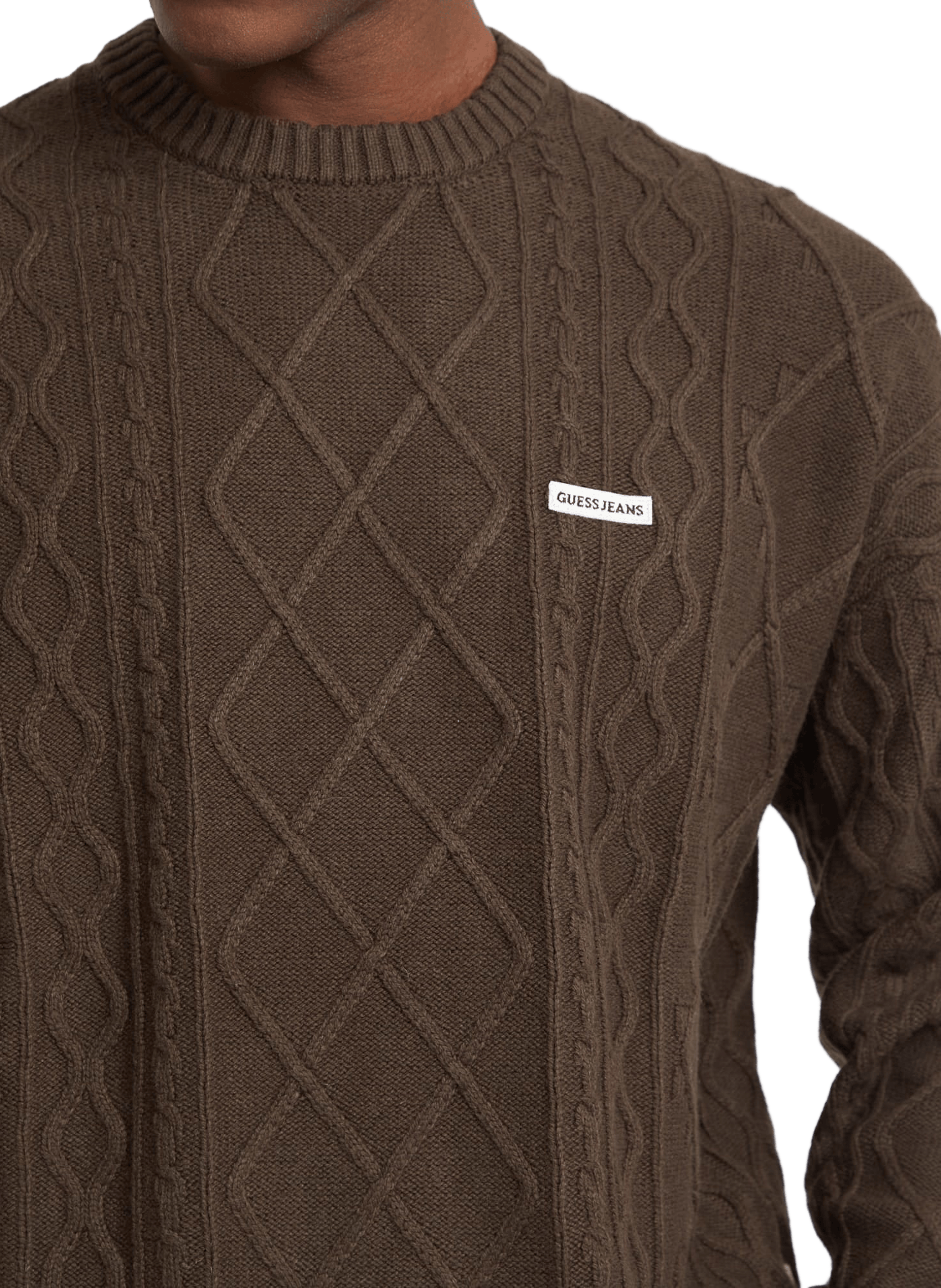 Cotton-blend jumper GUESS Brown