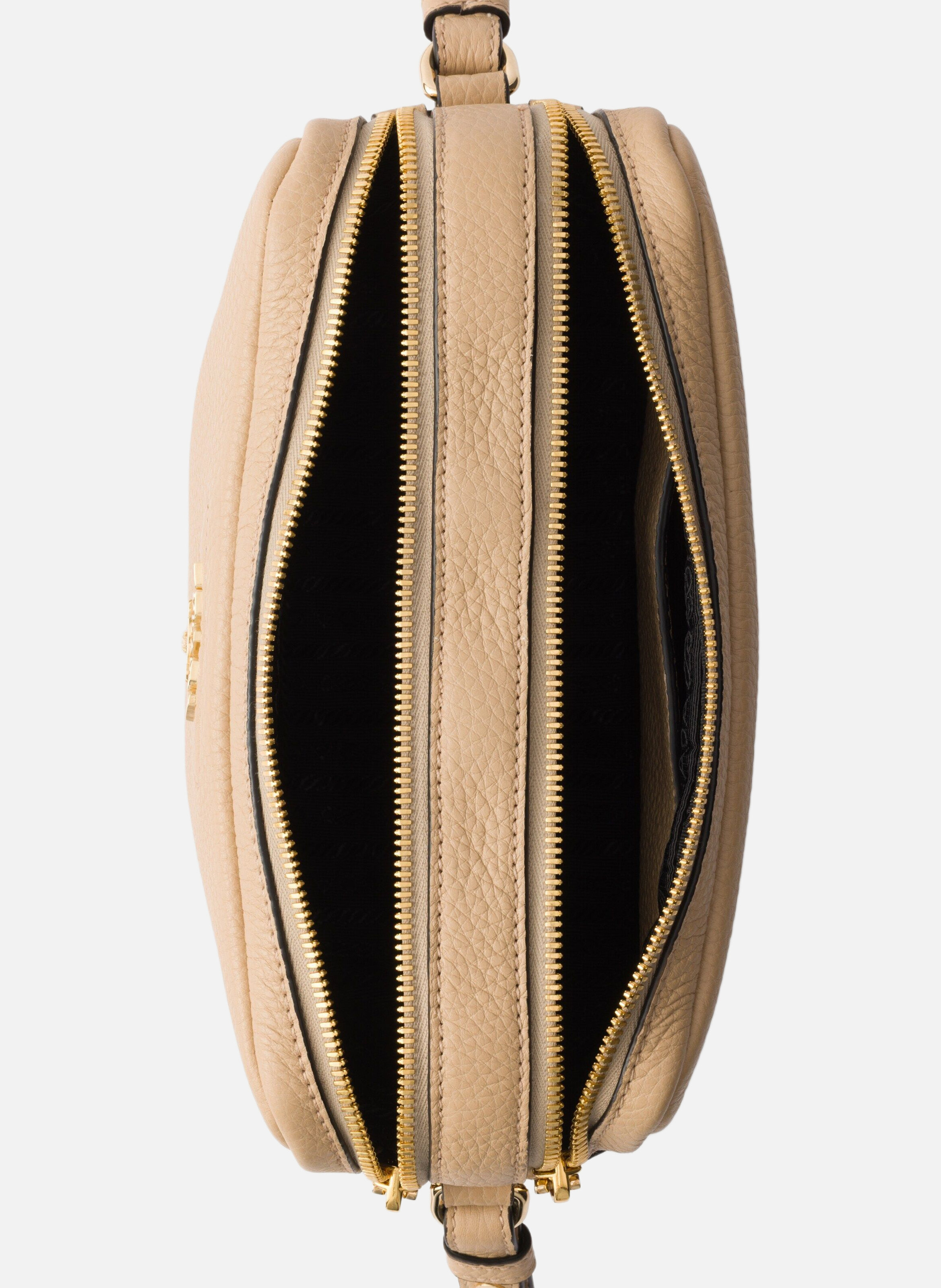 Petit sac à bandoulière en cuir PRADA Beige