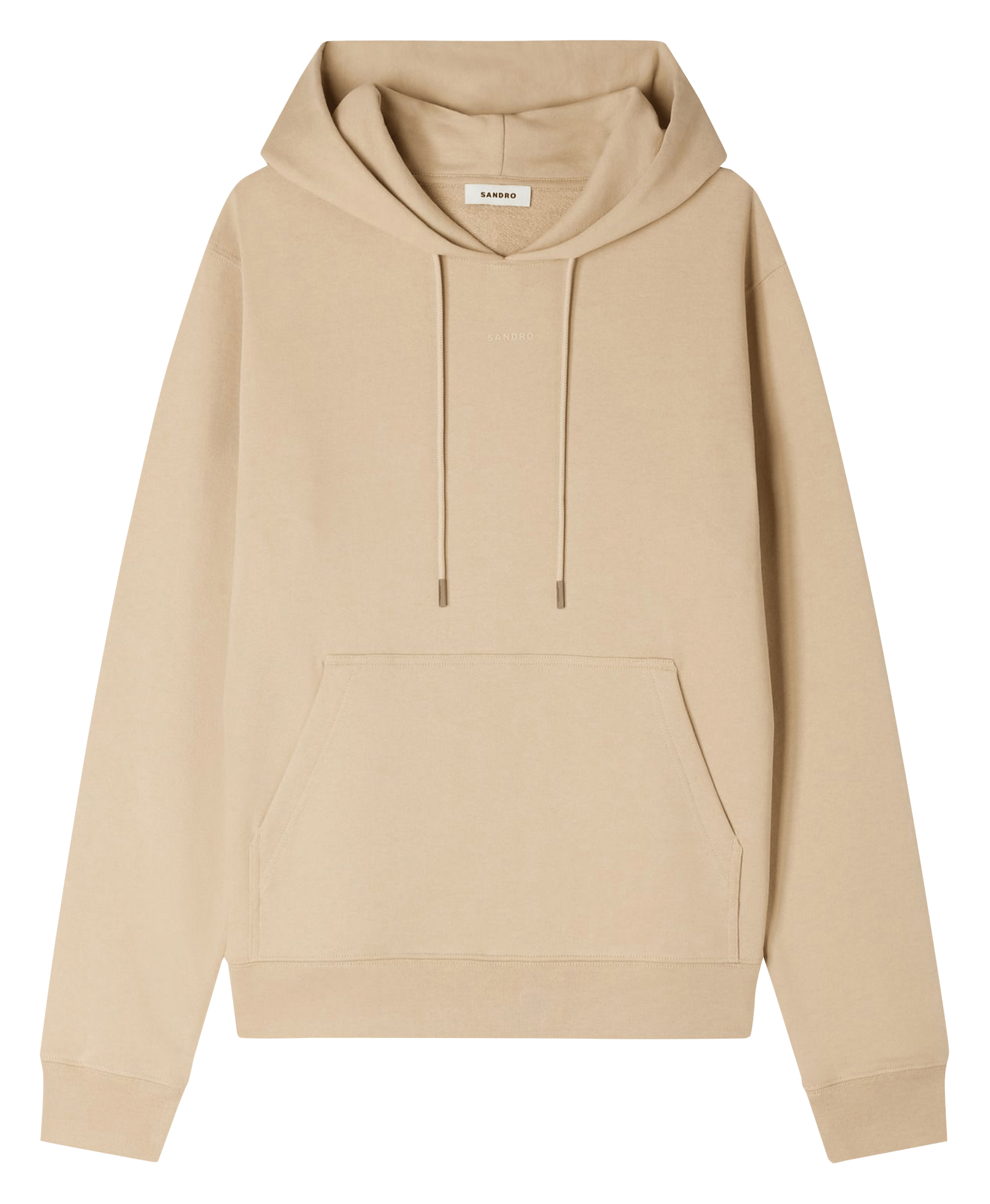 Sweat à capuche en coton SANDRO Beige
