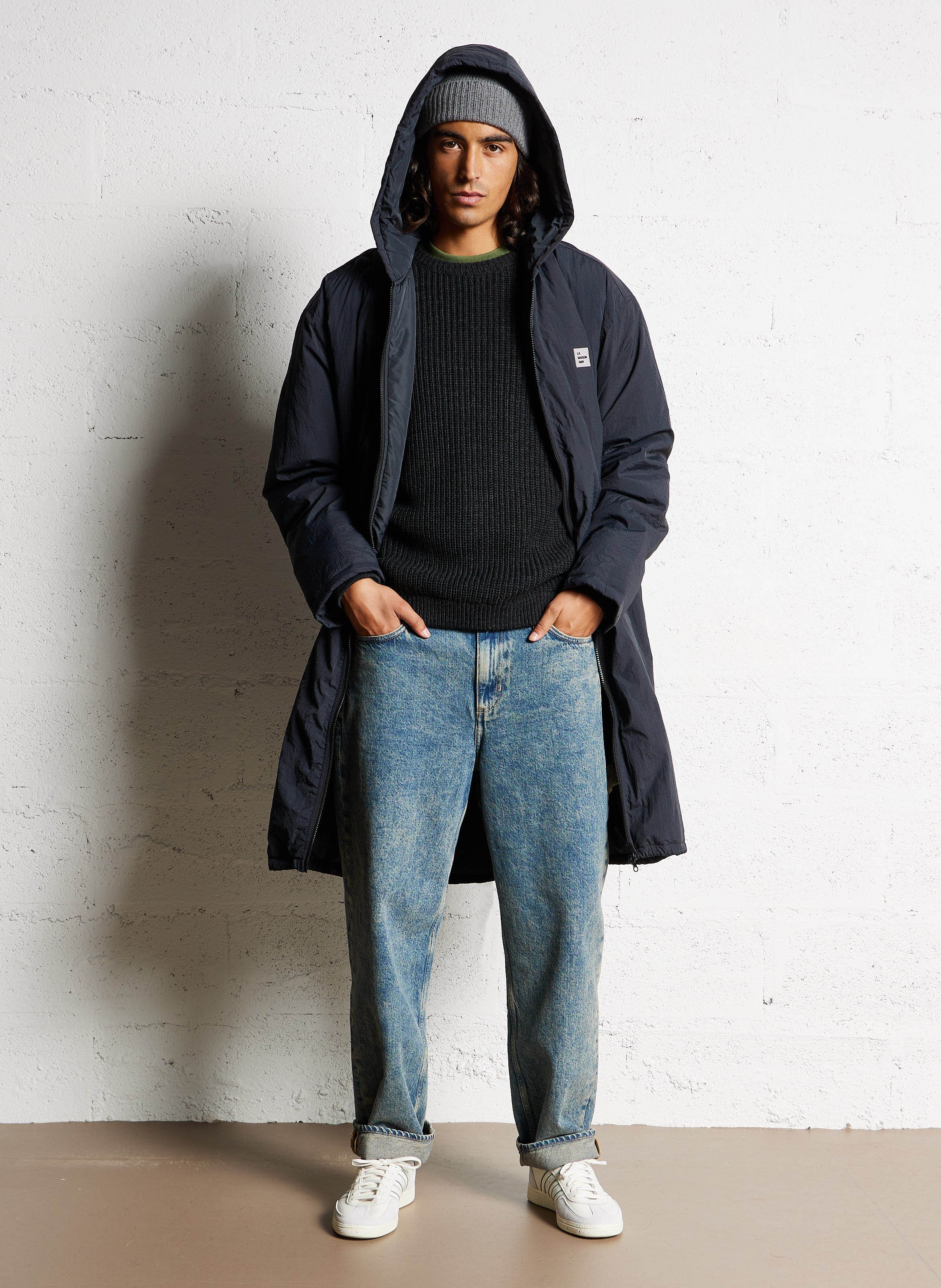 Parka col montant ample zotcity AMERICAN VINTAGE Noir