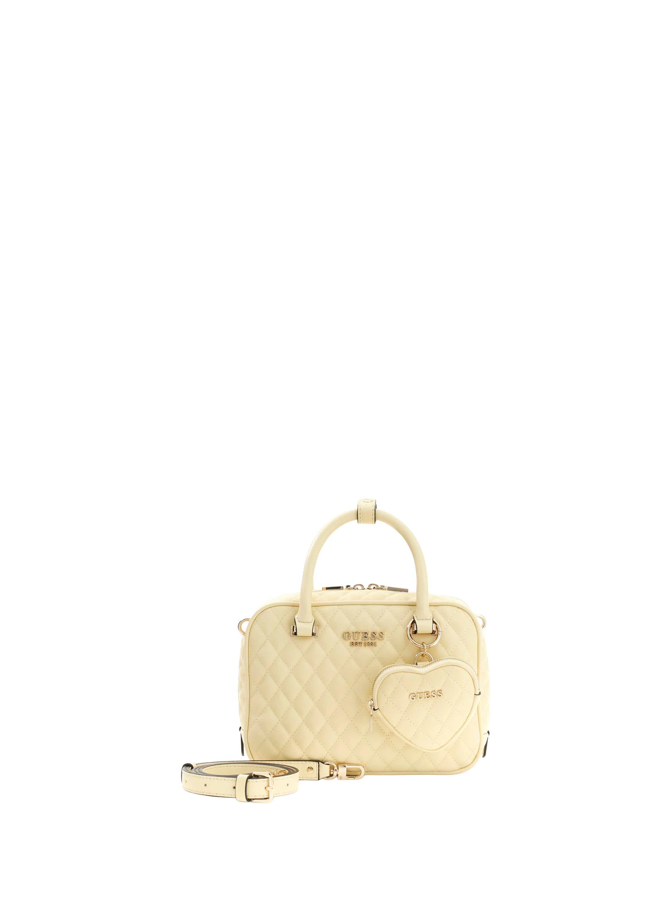 Sac Atabey matelassé avec pochette coeur GUESS Jaune
