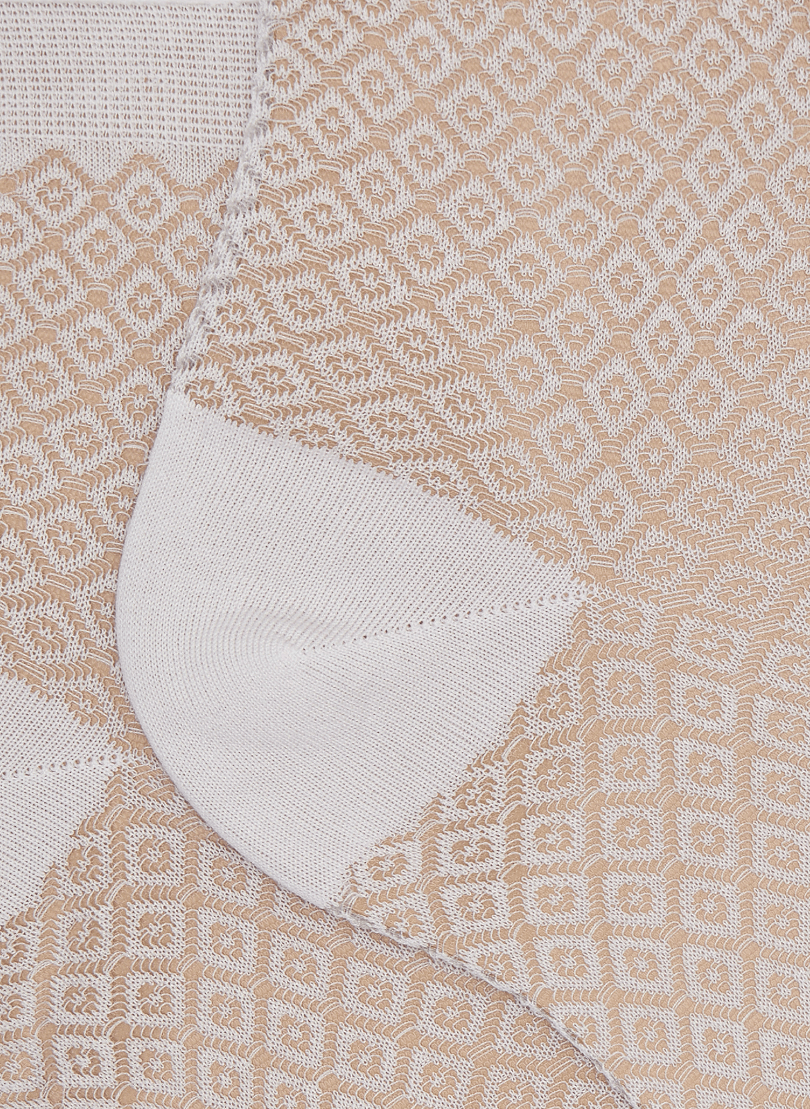Low diamond patterned cotton blend socks DORÉ DORÉ White
