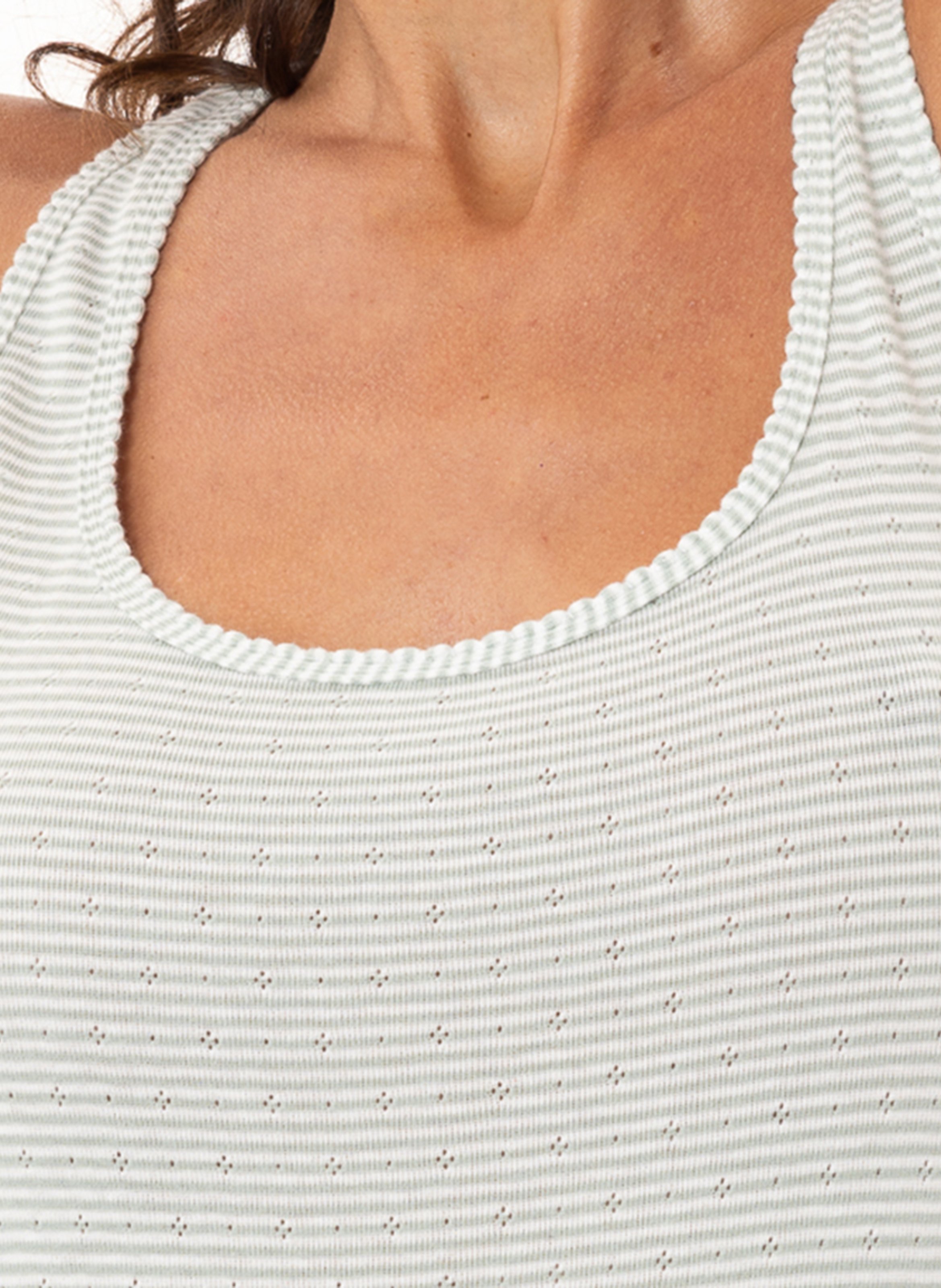 Chemise de nuit longue en coton matcha 217 LE CHAT Multicolore