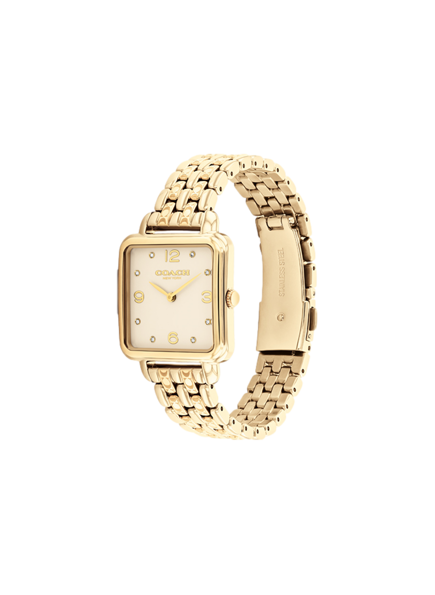 Montre quartz Cass en acier inoxydable COACH MONTRES Doré