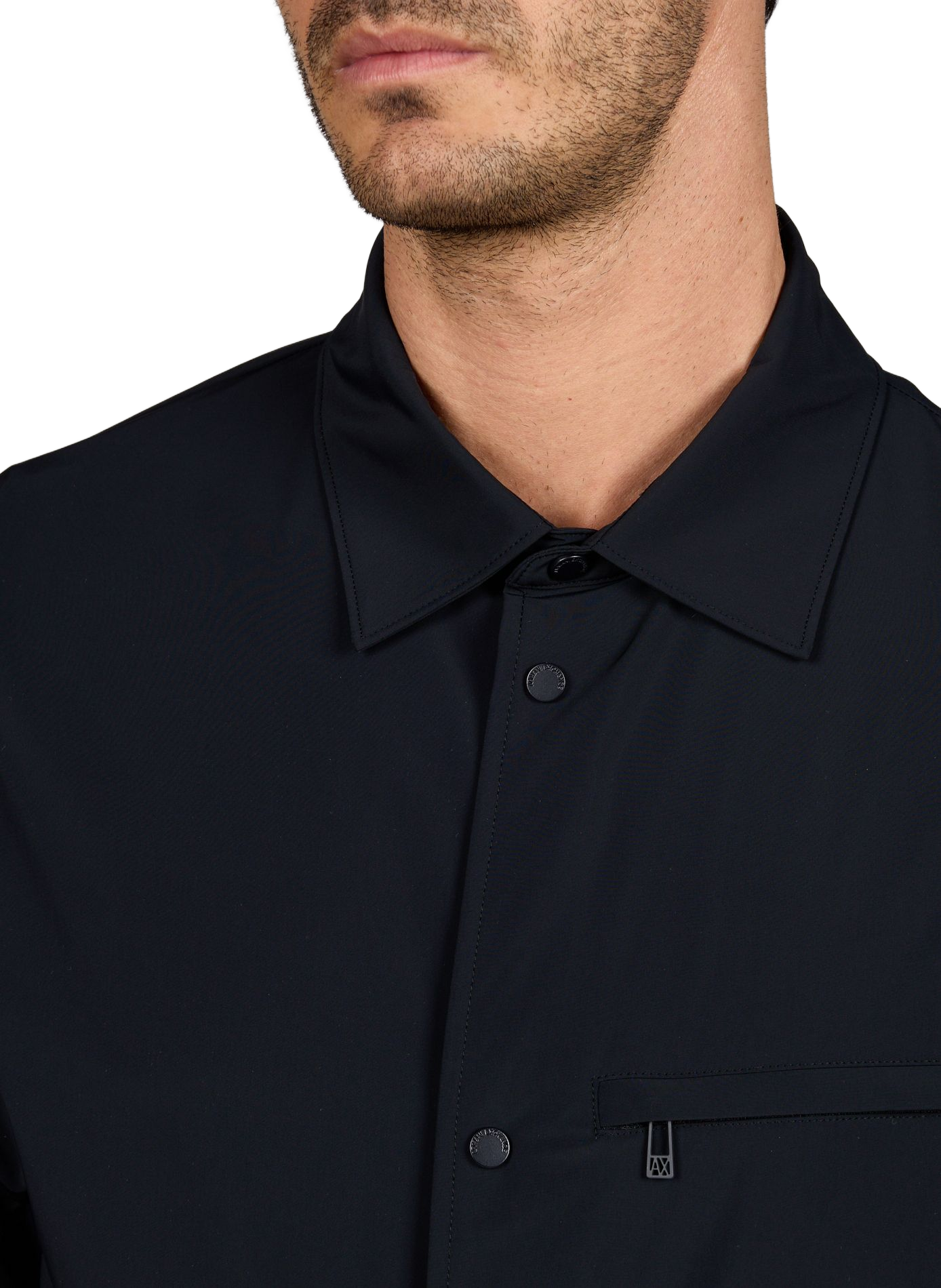 Blouson léger à col classique ARMANI EXCHANGE Bleu