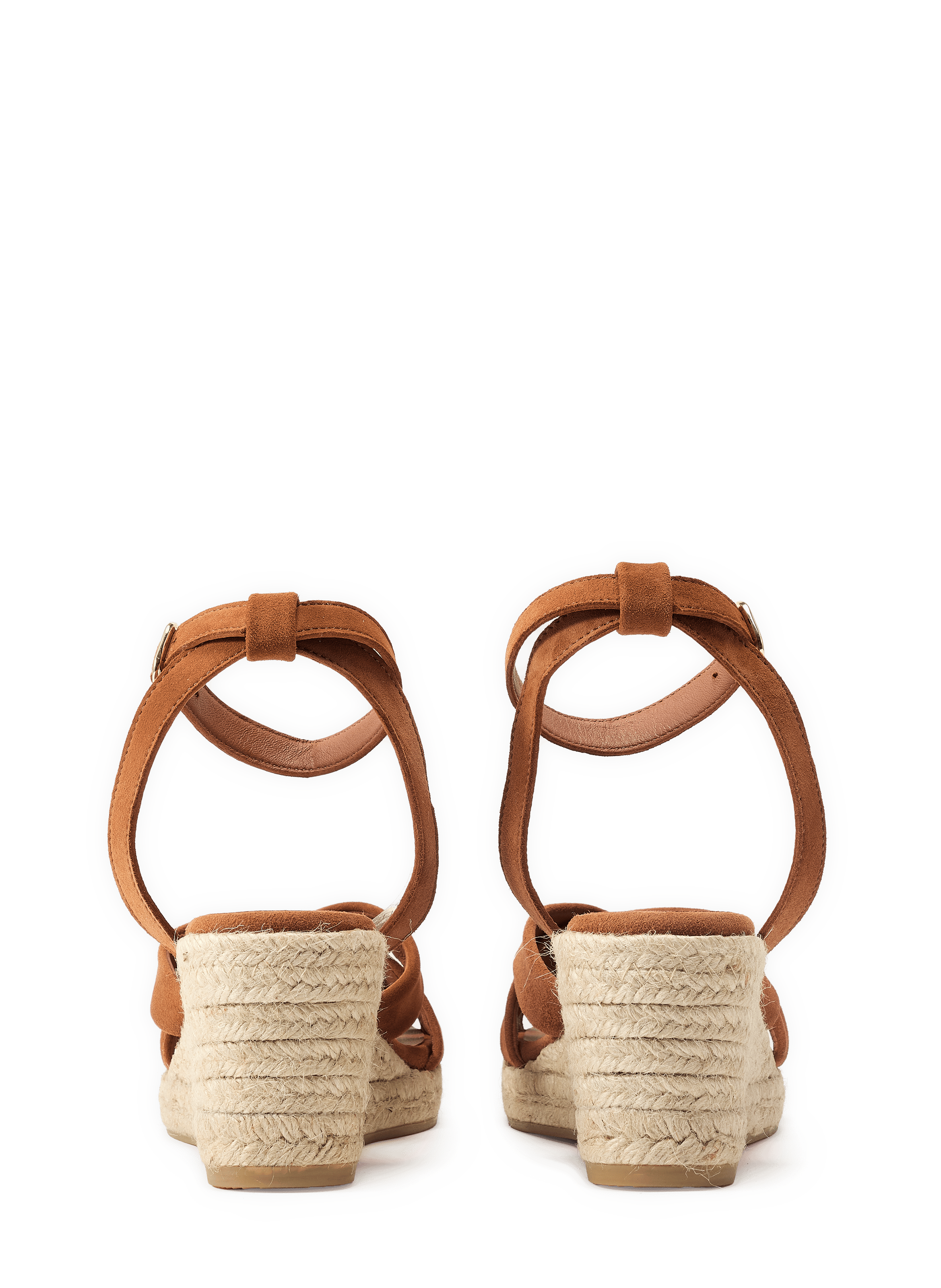 Sandales Iris à talon compensé en cuir MAISON TOUFET Marron