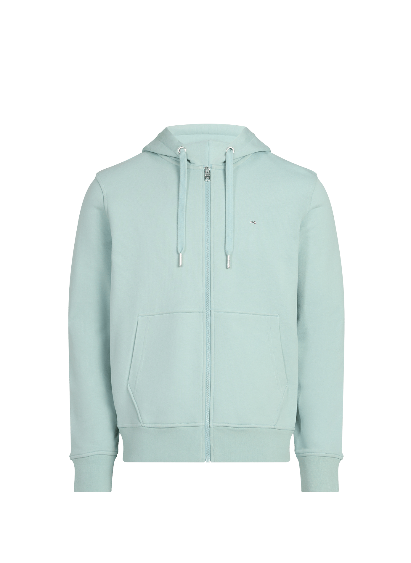 Sweatshirt zippé à capuche en molleton coton EDEN PARK Bleu