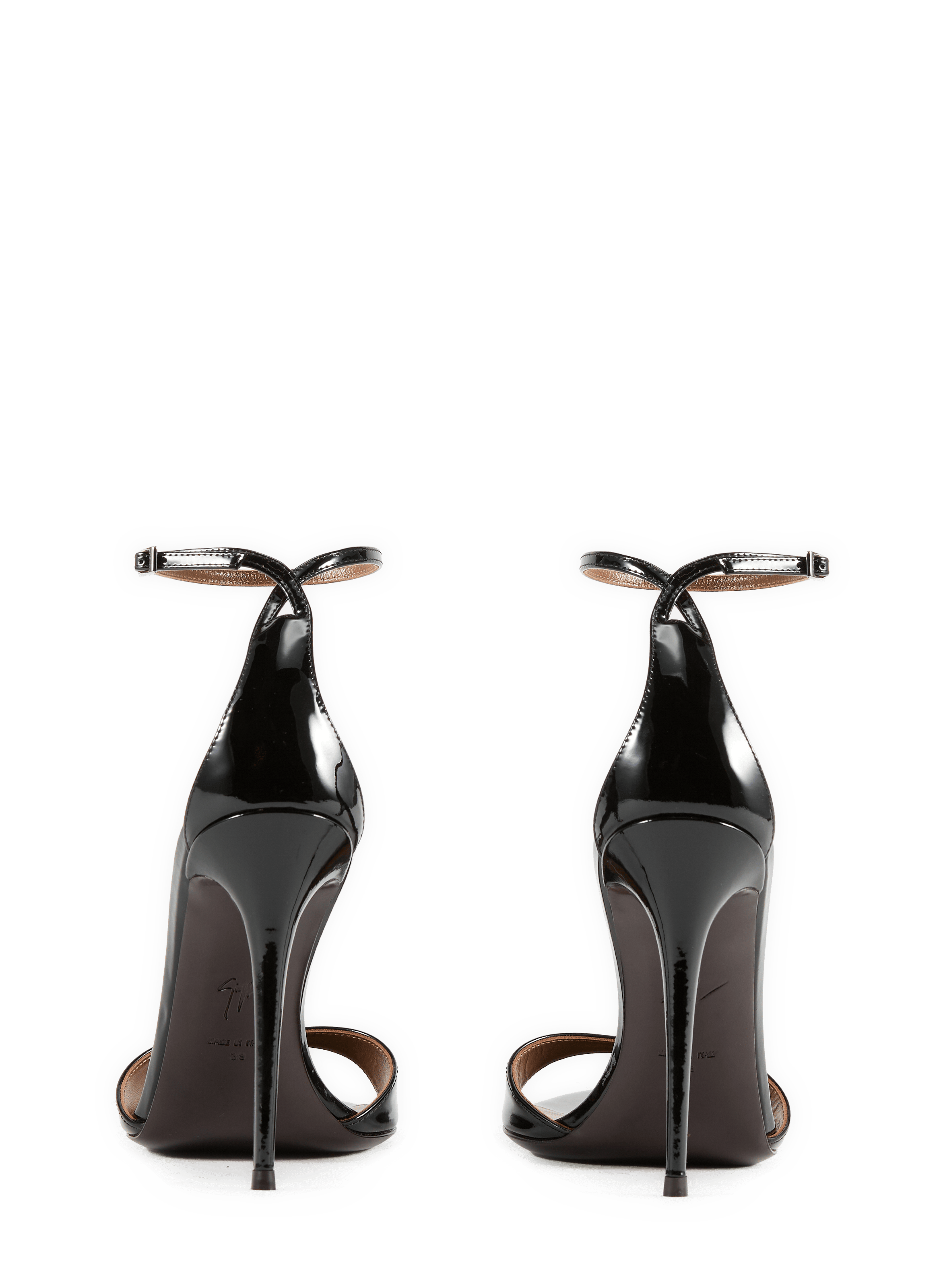 Sandales vernies à talon Intriigo Strap 105 GIUSEPPE ZANOTTI Noir