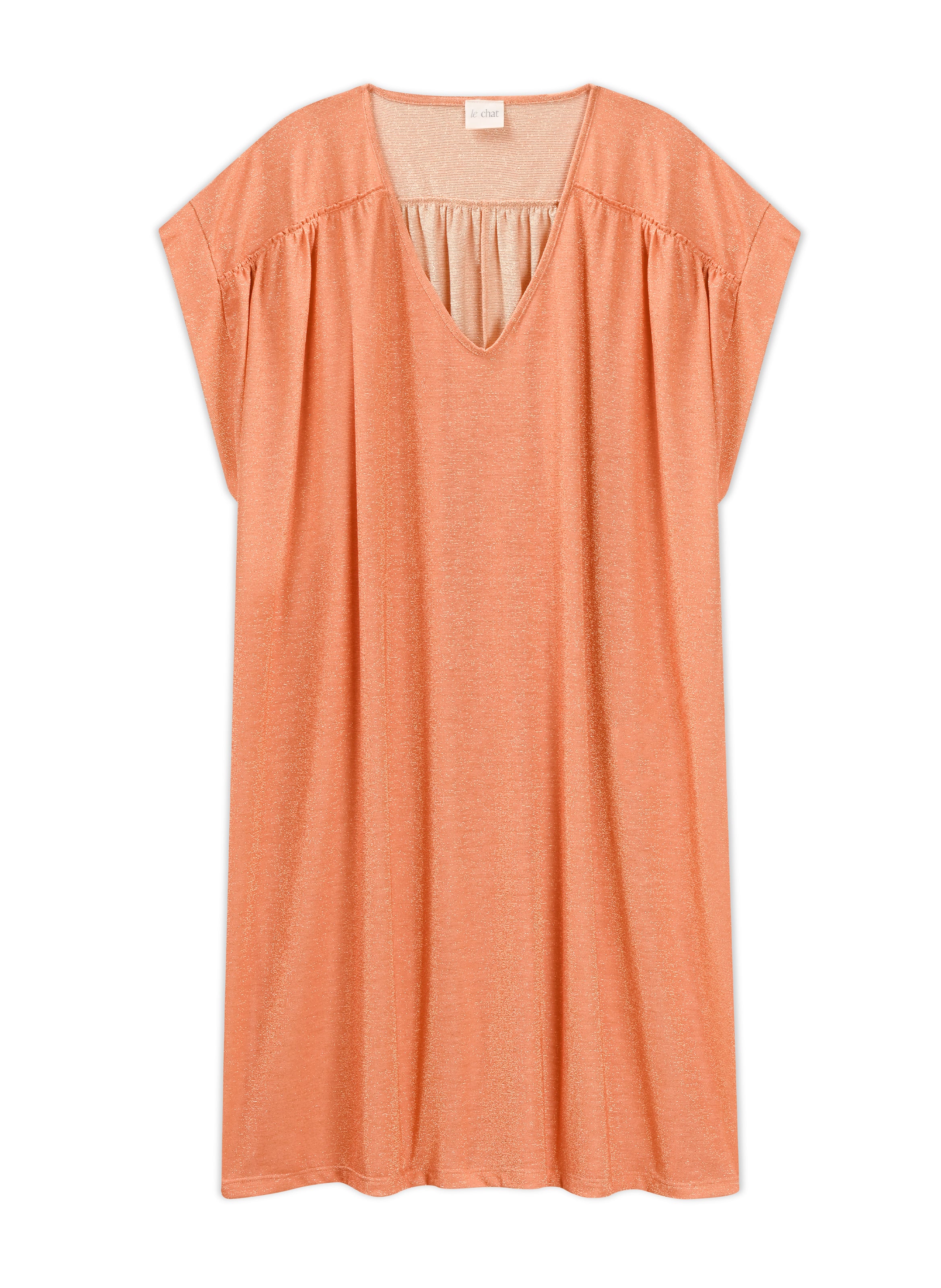 Kaftan en maille lurex coco 240 LE CHAT Orange