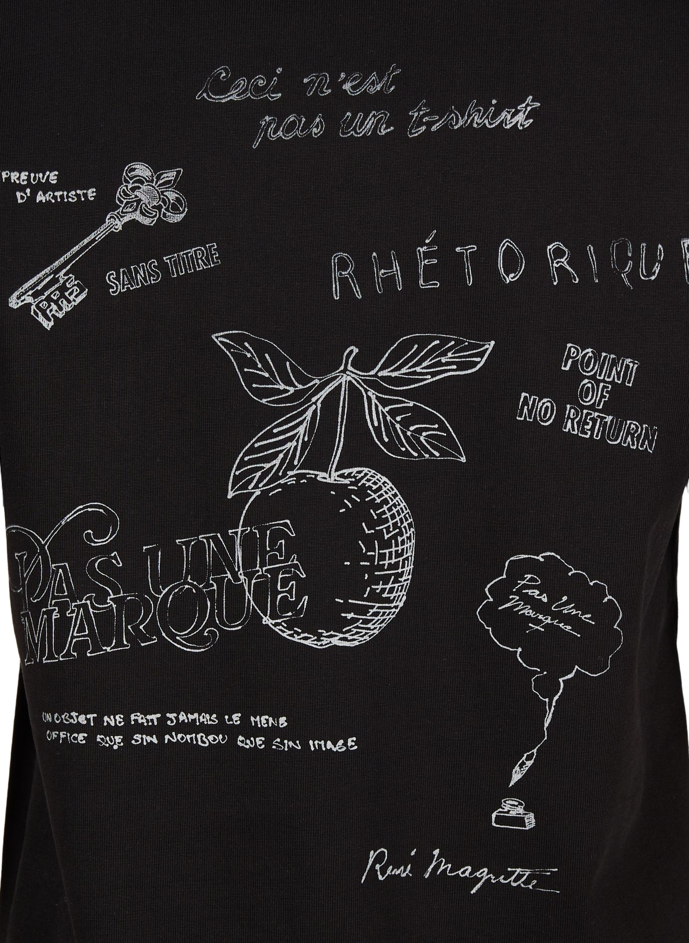 Oversized printed cotton T-shirt PAS UNE MARQUE Black