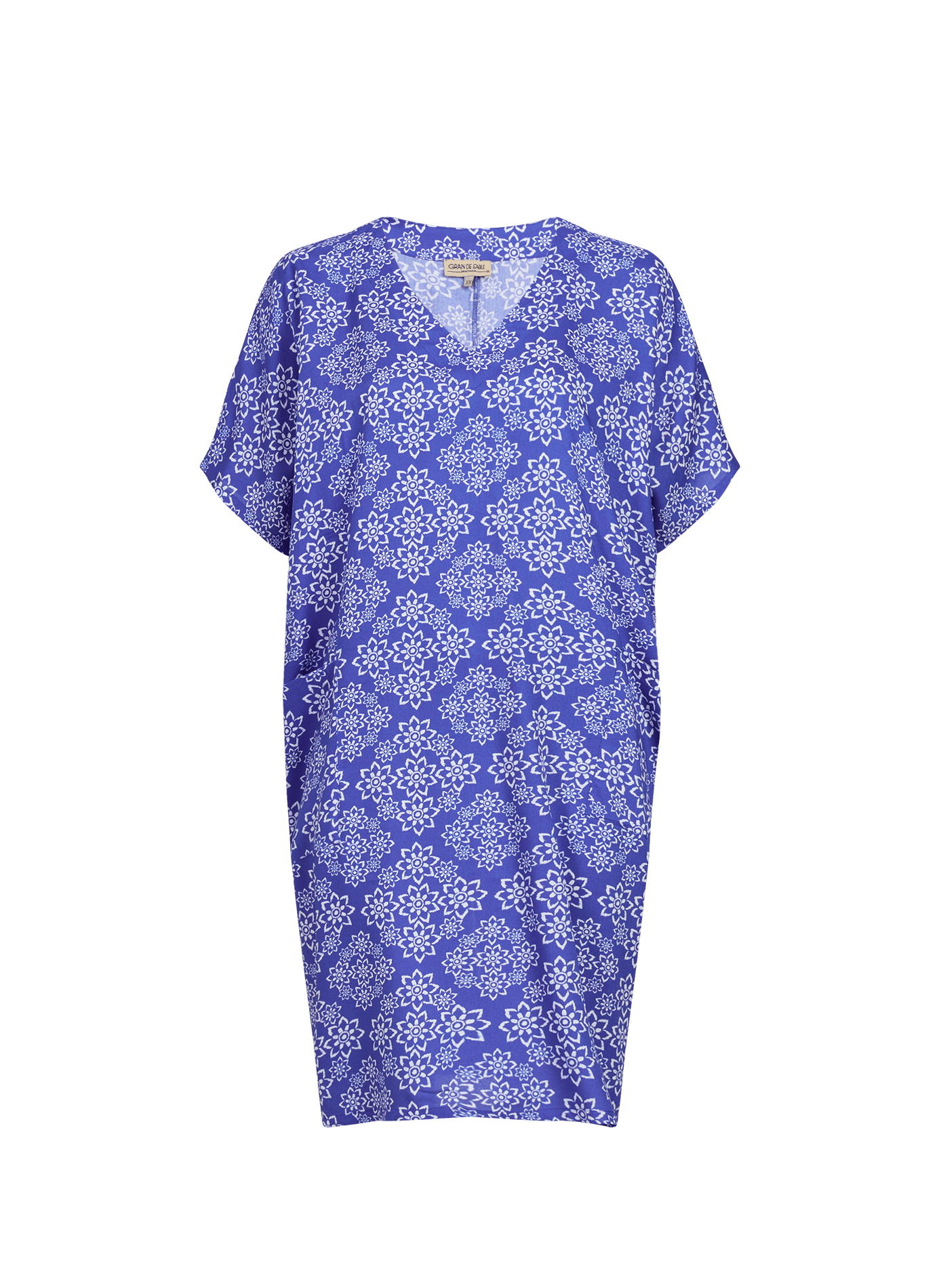 Floral Print Beach Dress GRAIN DE SABLE Blue