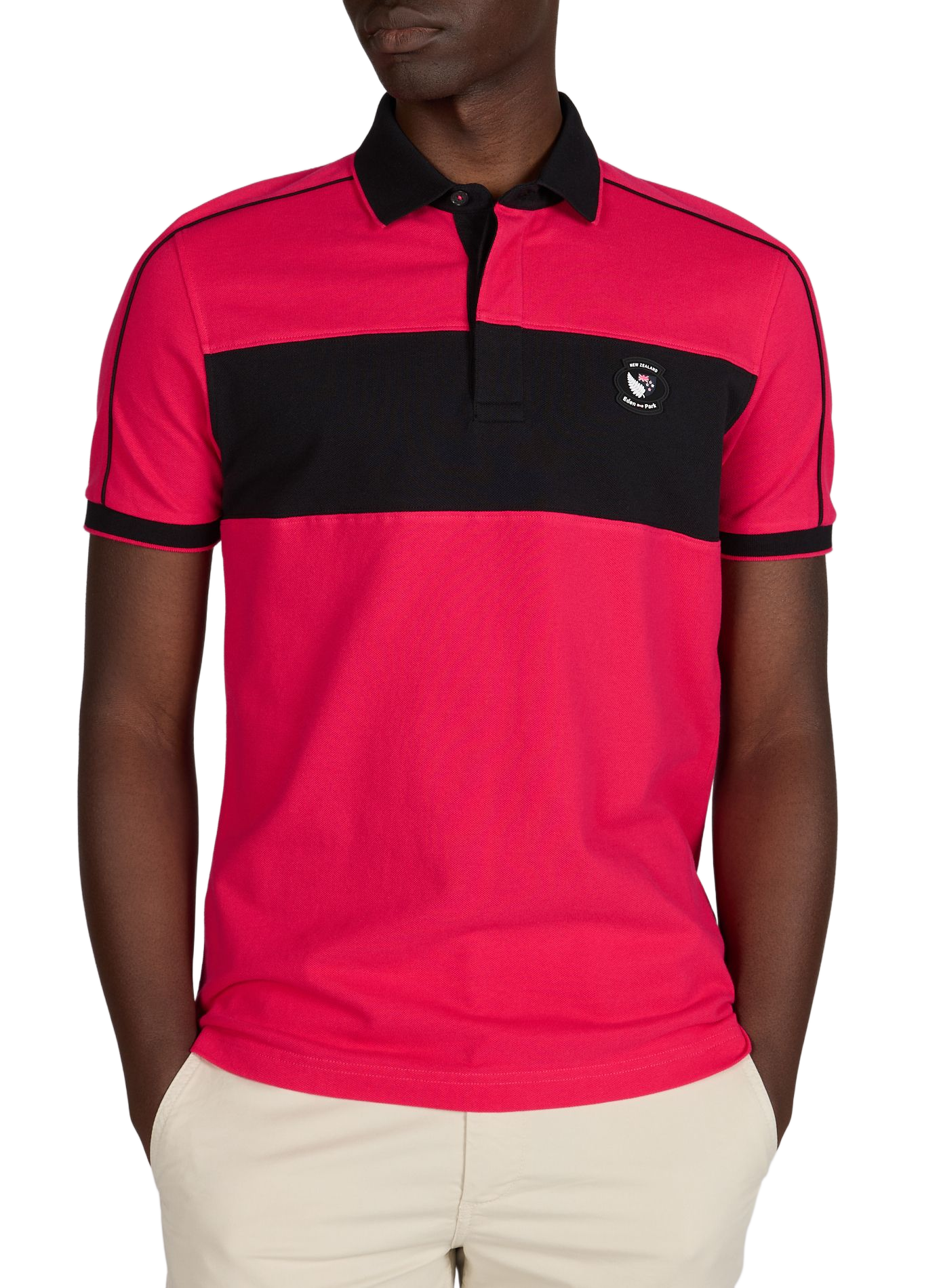 Polo à manches courtes en coton EDEN PARK Rose