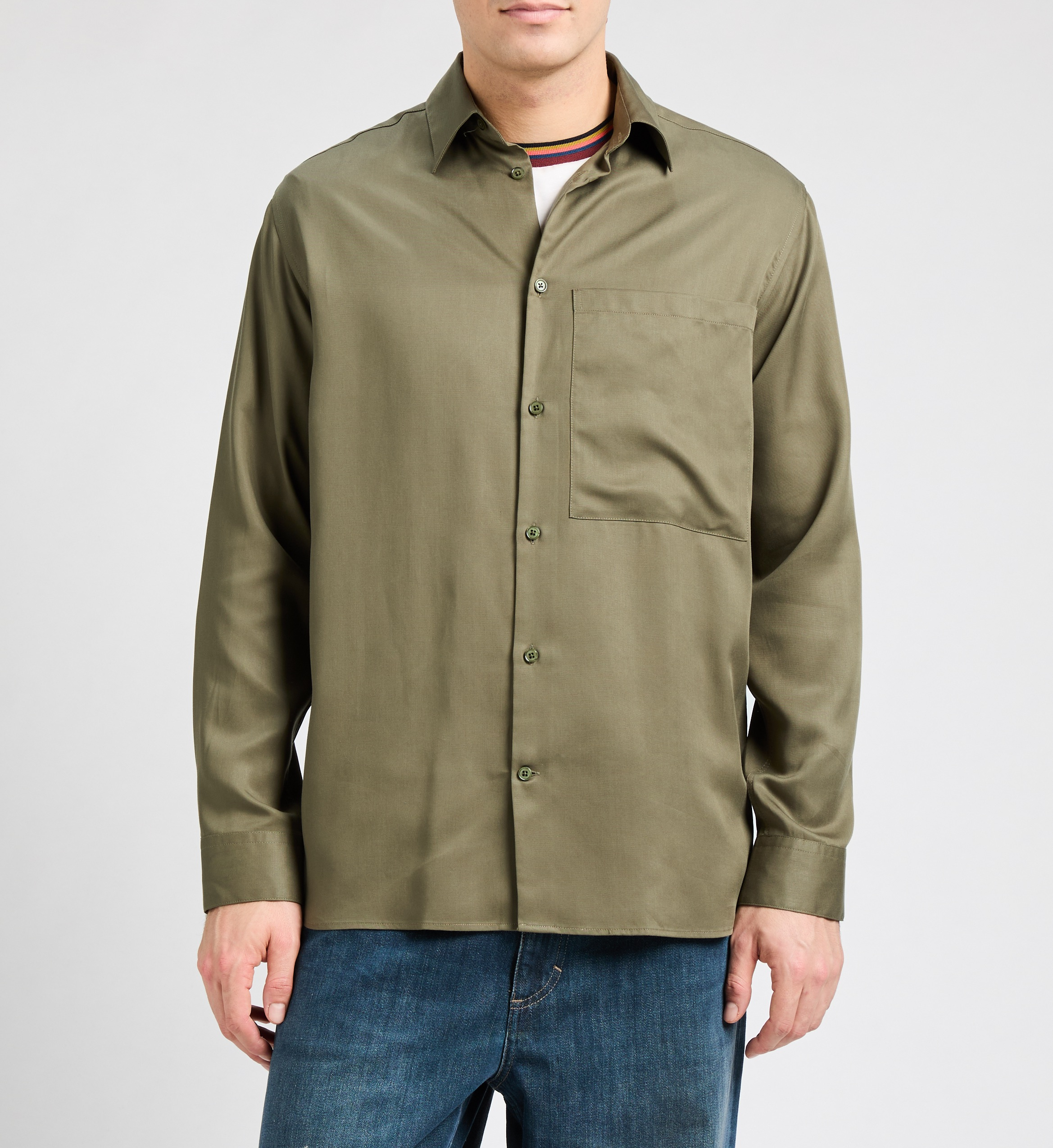 Chemise Fluid en coton satiné SAISON 1865 Kaki