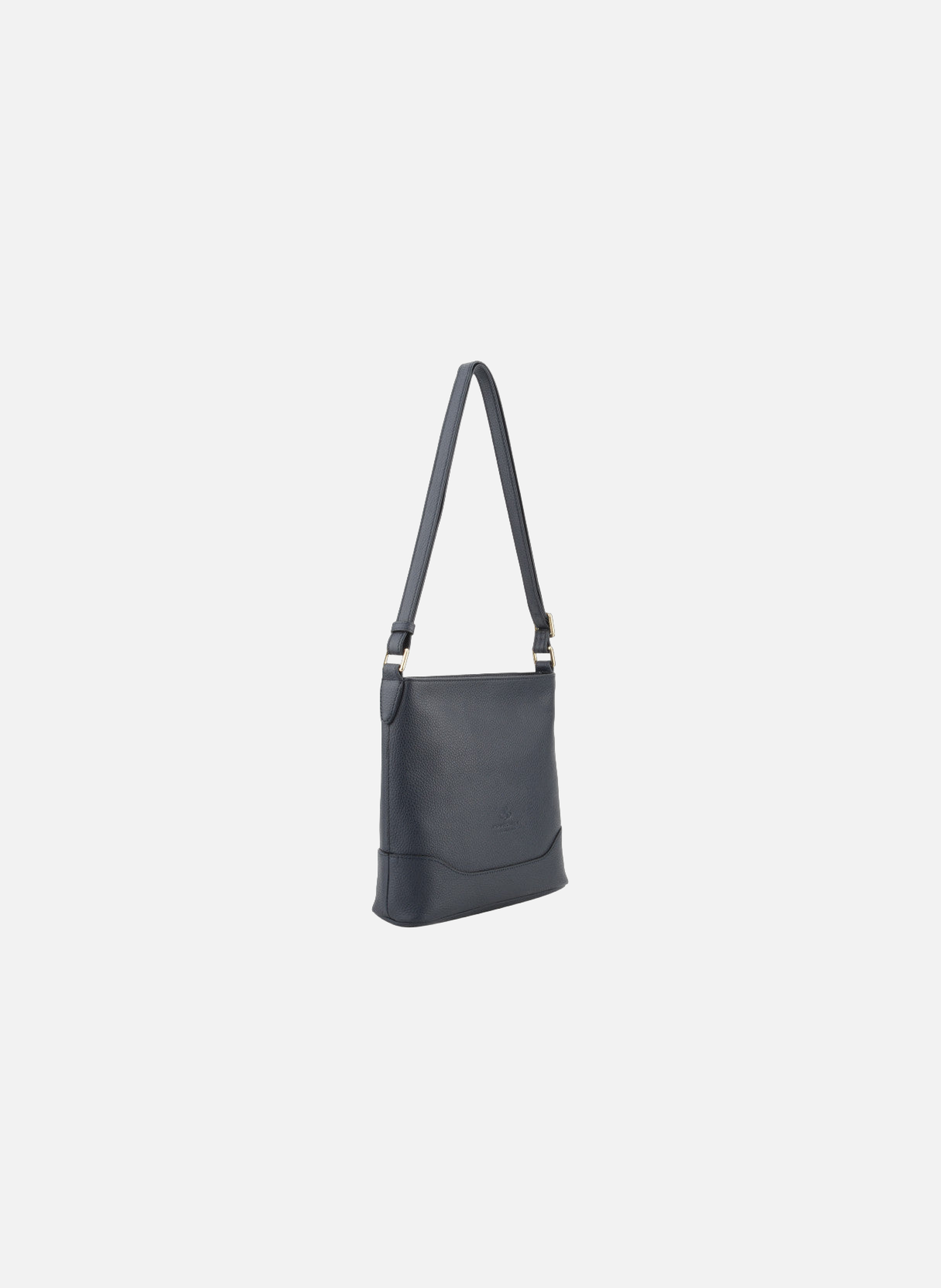 110 magnet | sac porté croisé en cuir de veau grainé POURCHET Bleu