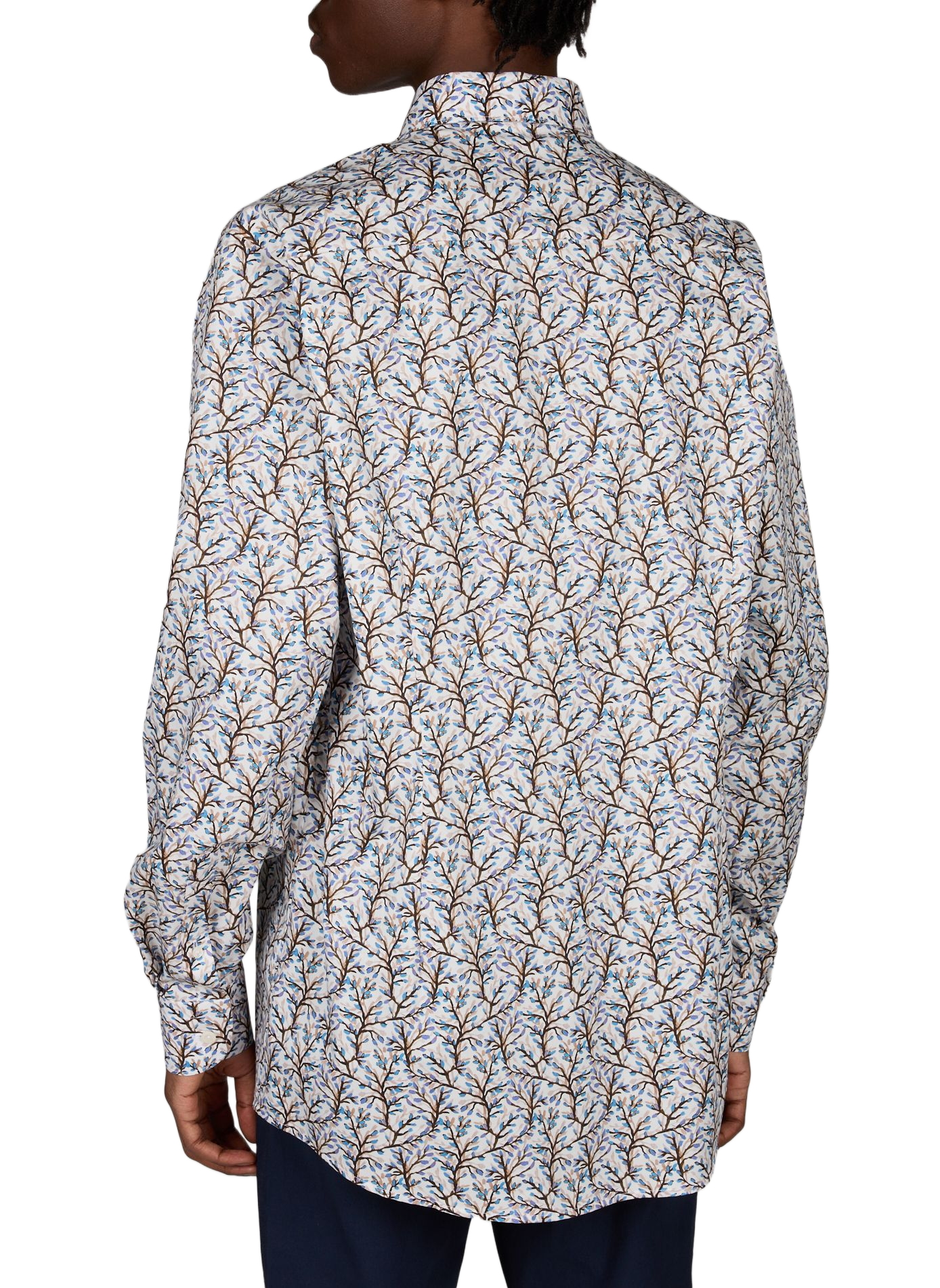 Floral print shirt  ETON Brown