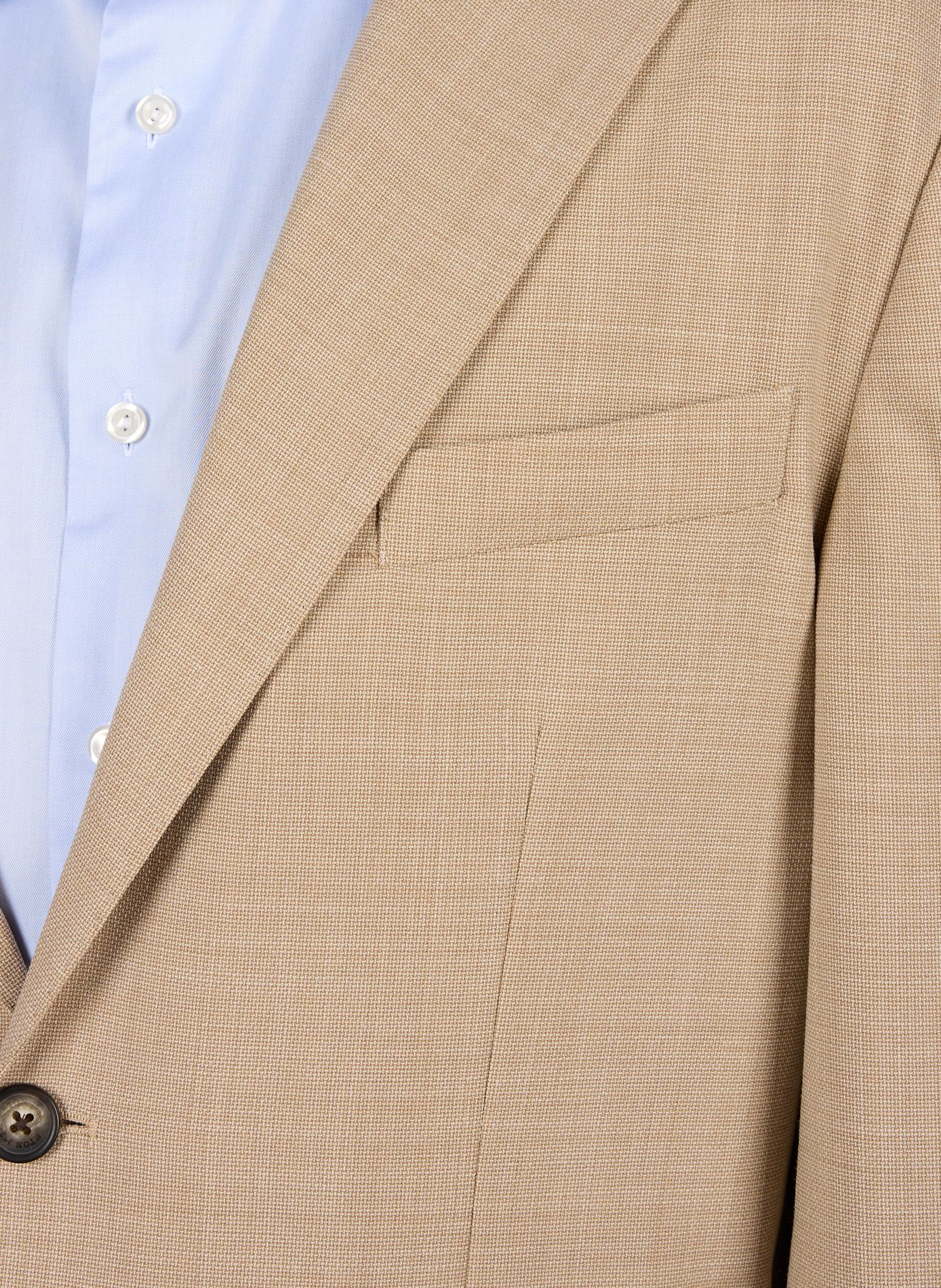 Blazer with topstitching in blended wool ETON Beige