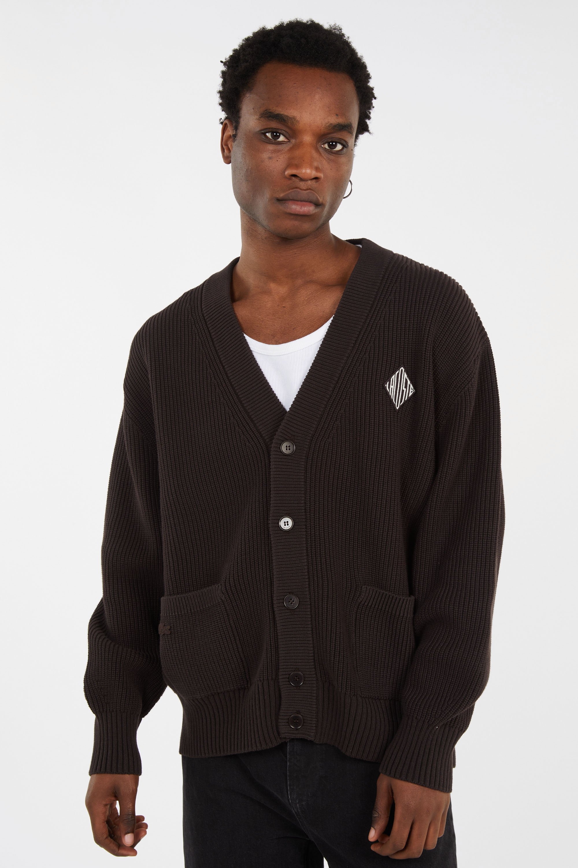 Cardigan tricot LACOSTE Marron
