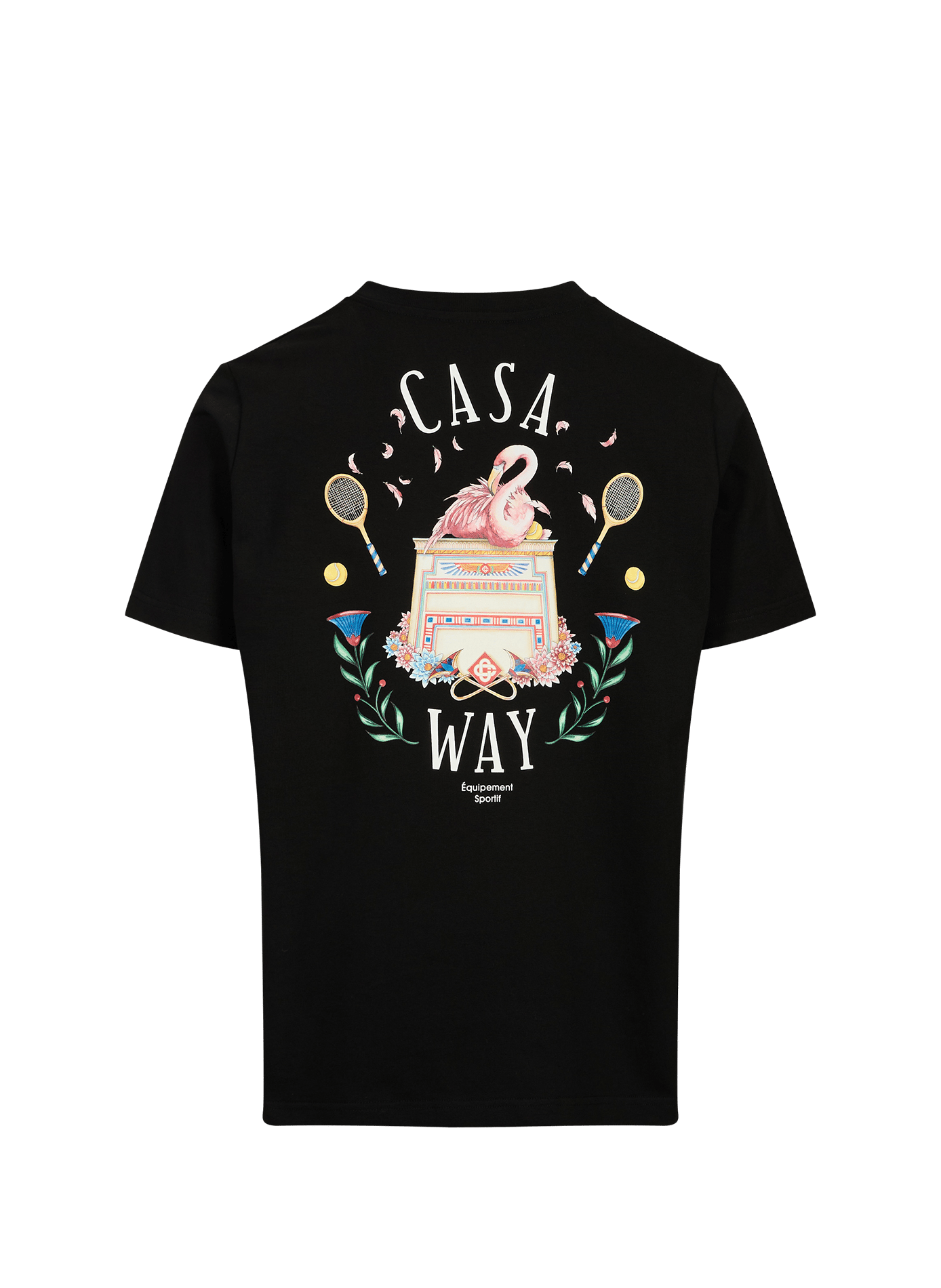 Round neck T-shirt with printed back in cotton CASABLANCA PARIS Multicolour