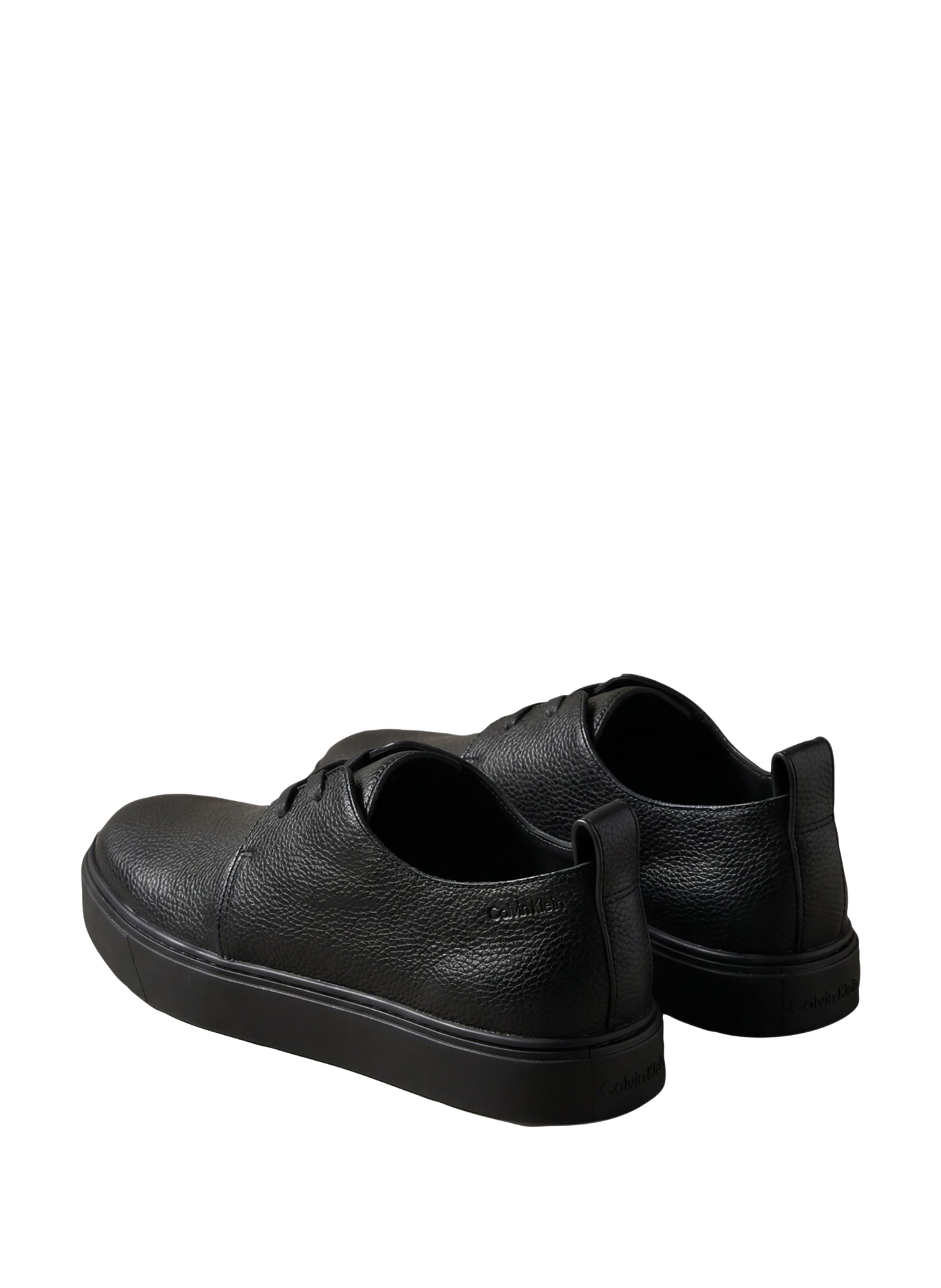 Derbies à plateforme en cuir grainé  CALVIN KLEIN Noir