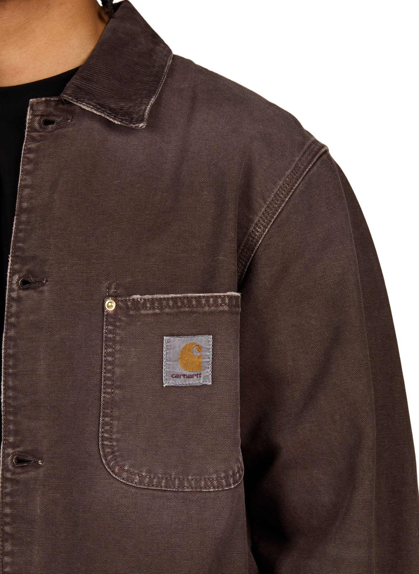 Manteau OG Chore Coat à col velours en coton CARHARTT WIP Marron