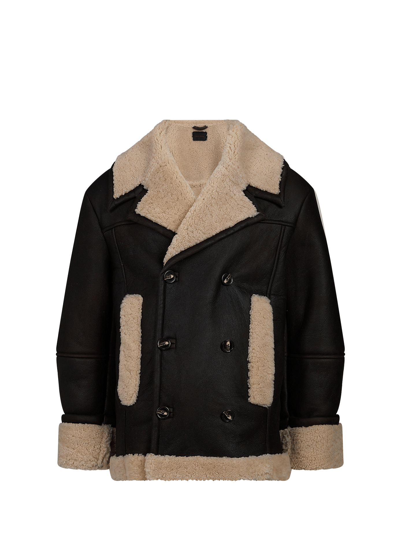 Cowhide leather aviator jacket SIMONE ROCHA Brown