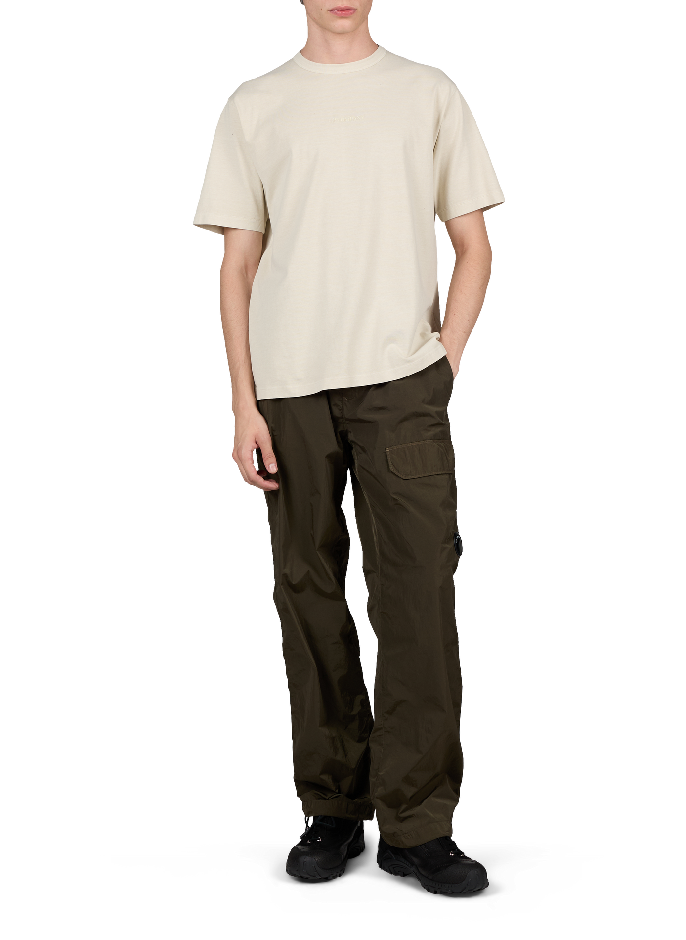 Logo cotton T-shirt | Beige CP COMPANY Men