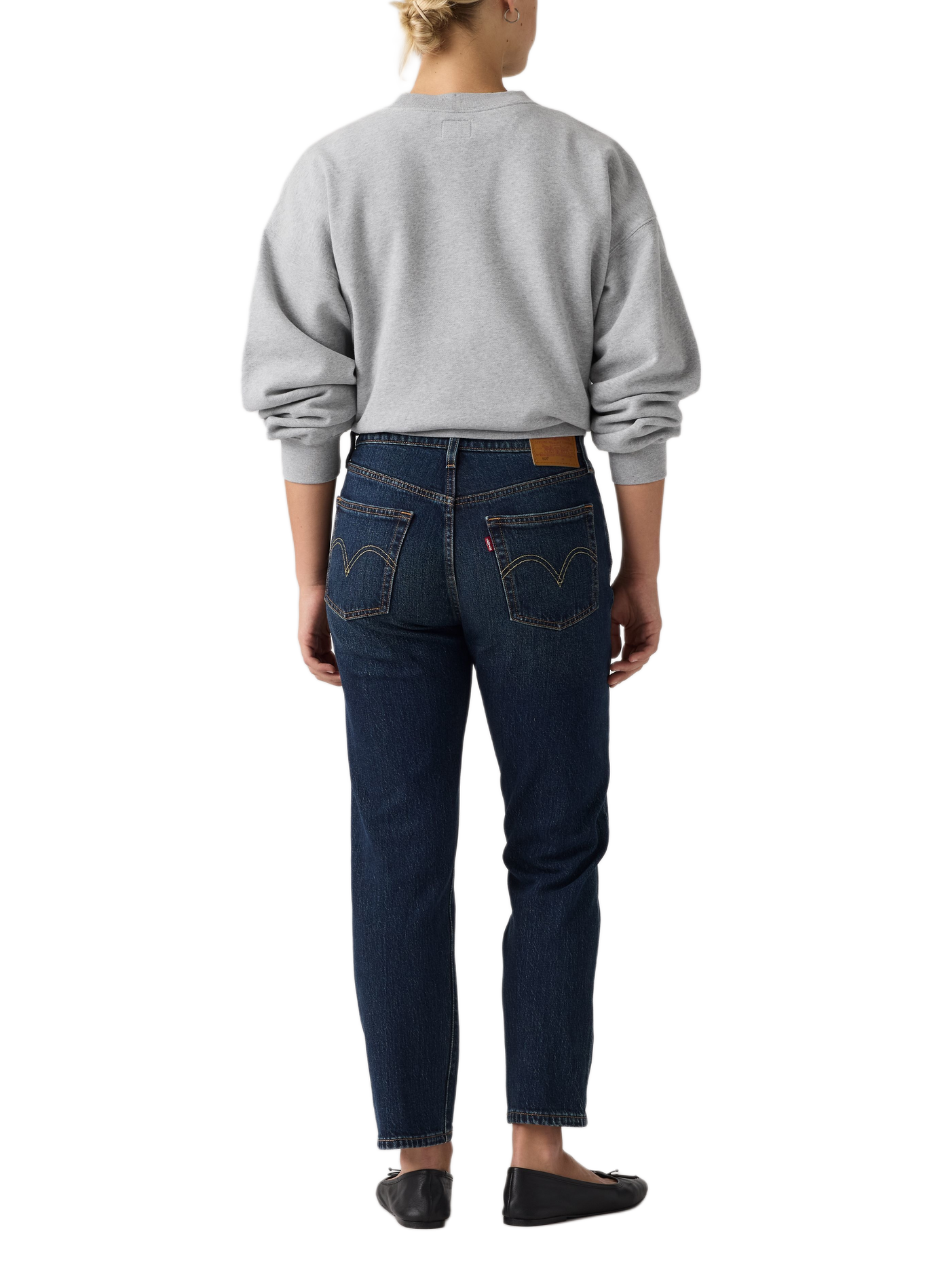 High-waisted straight leg jeans in a cotton blend LEVI'S Blue