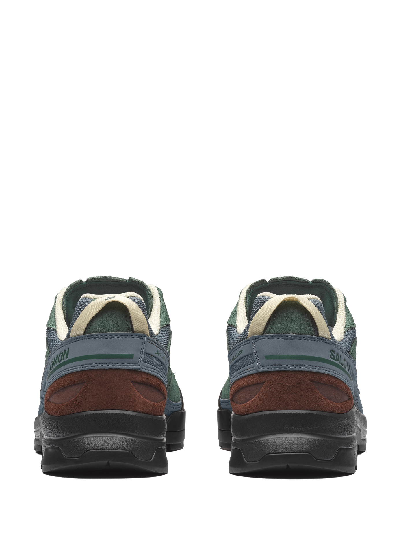 Baskets basses en cuir SALOMON Vert