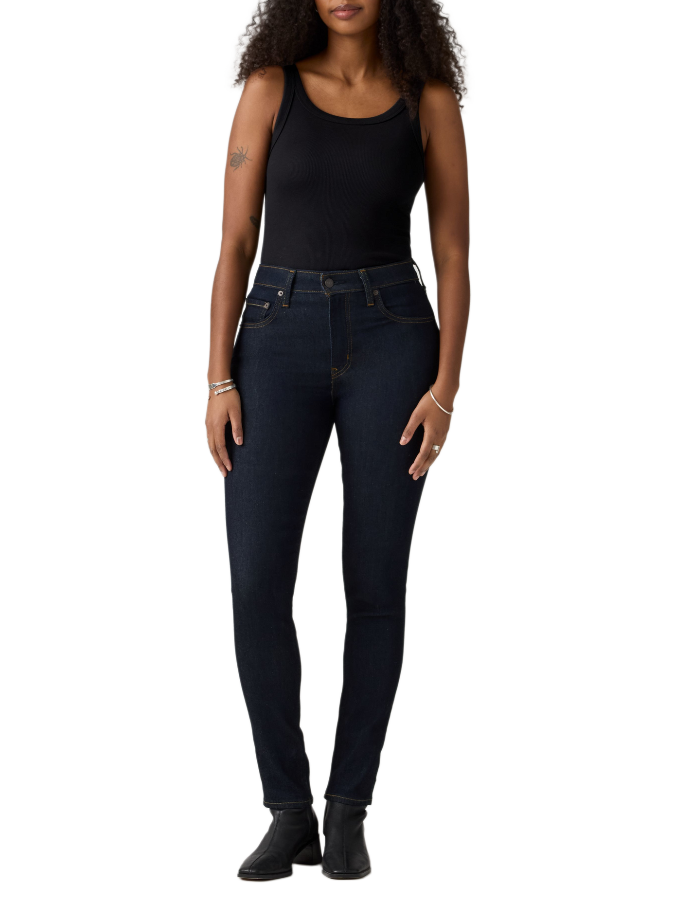 Jeans 721 met hoge taille en skinny pasvorm in een mix van katoen. LEVI'S Blauw