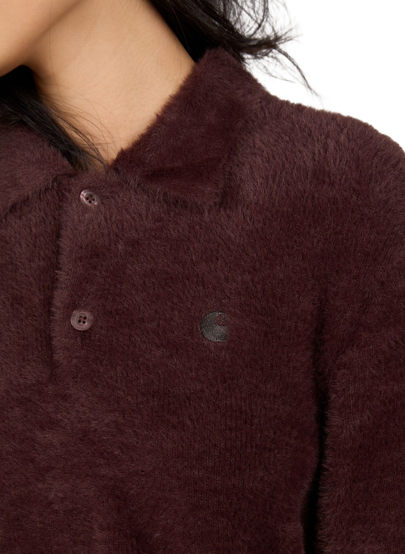 Maine faux fur-effect polo-neck sweater CARHARTT WIP Brown