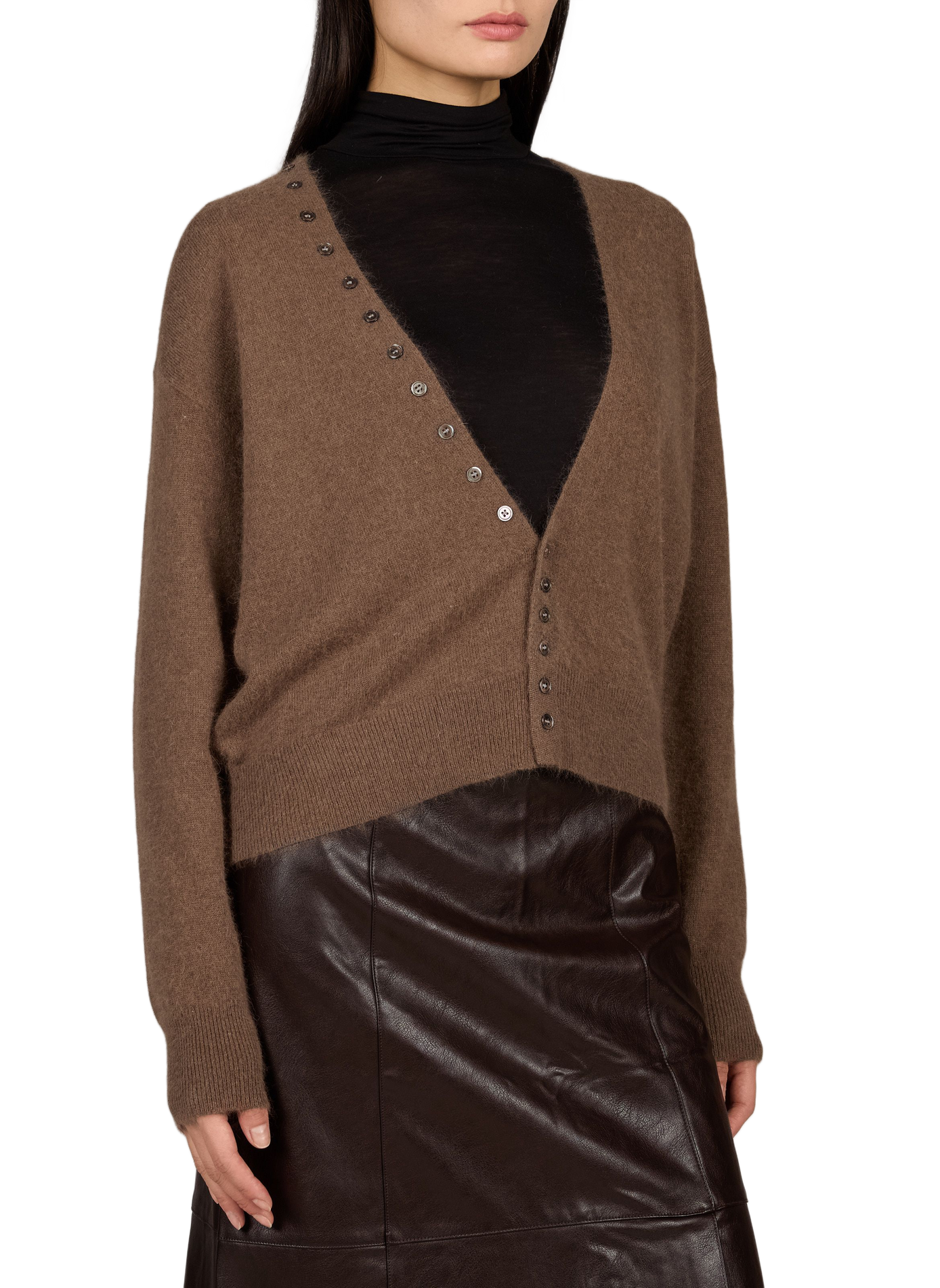Oversize-Weste mit V-Ausschnitt ARTLOVE Braun