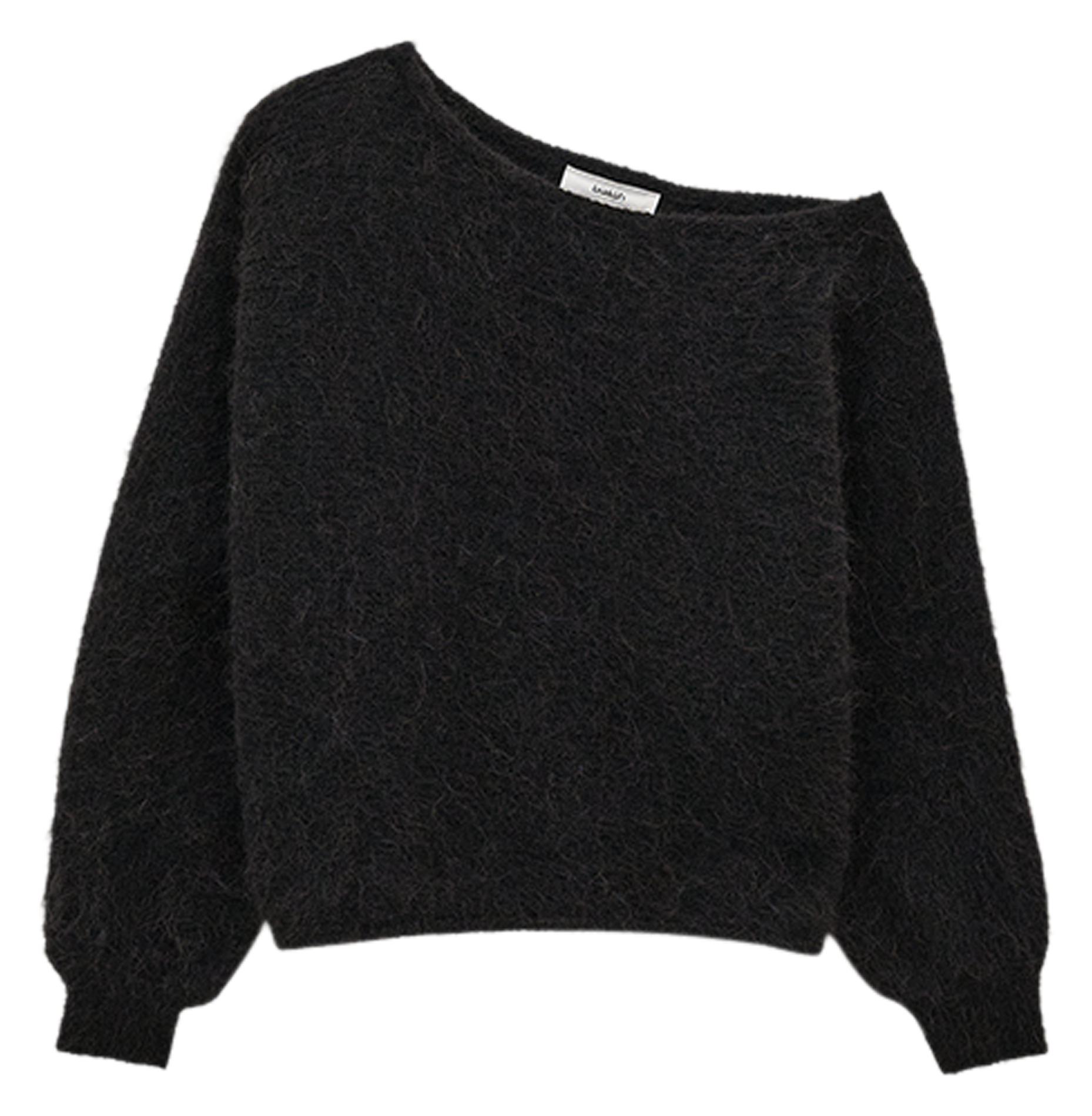 Pull ample col bateau en alpaga mélangé suela BA&SH Noir