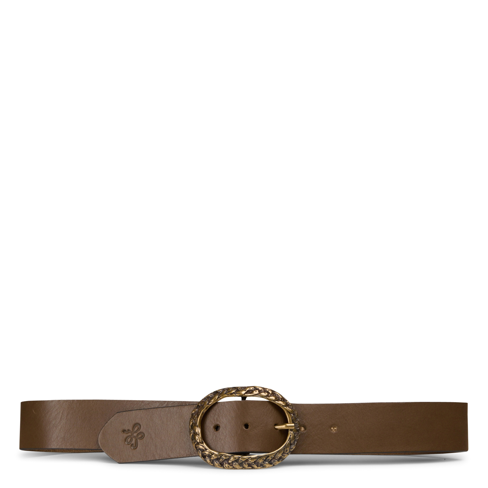 Leren riem met ovale gesp LA FEE MARABOUTEE Groen