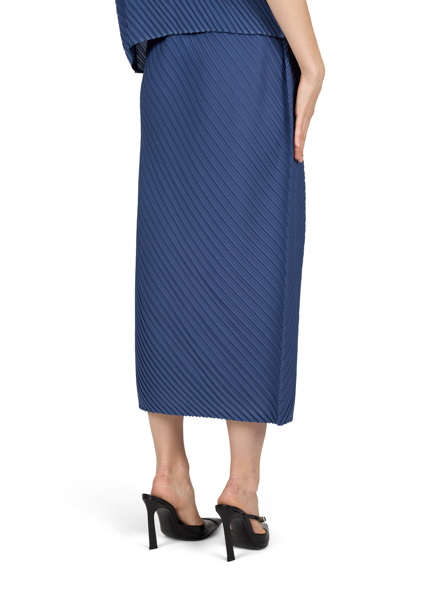 Pleated midi skirt ADOLFO DOMINGUEZ Blue
