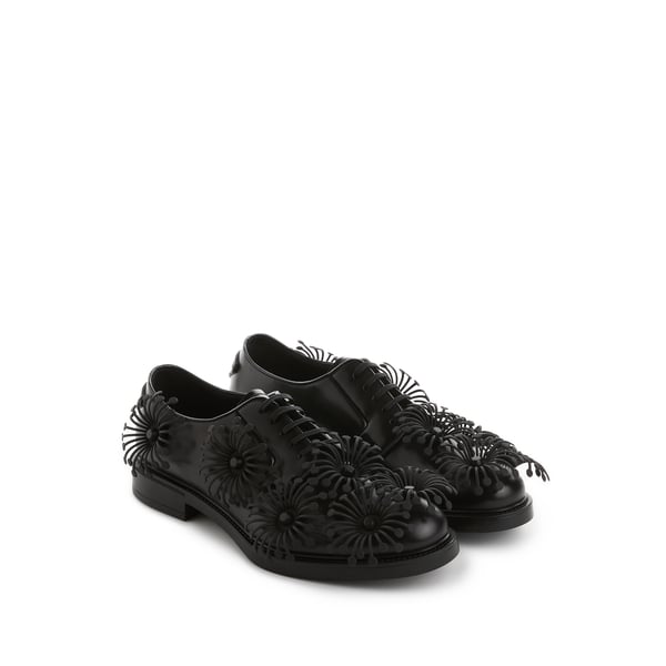 Derbies avec détails en cuir